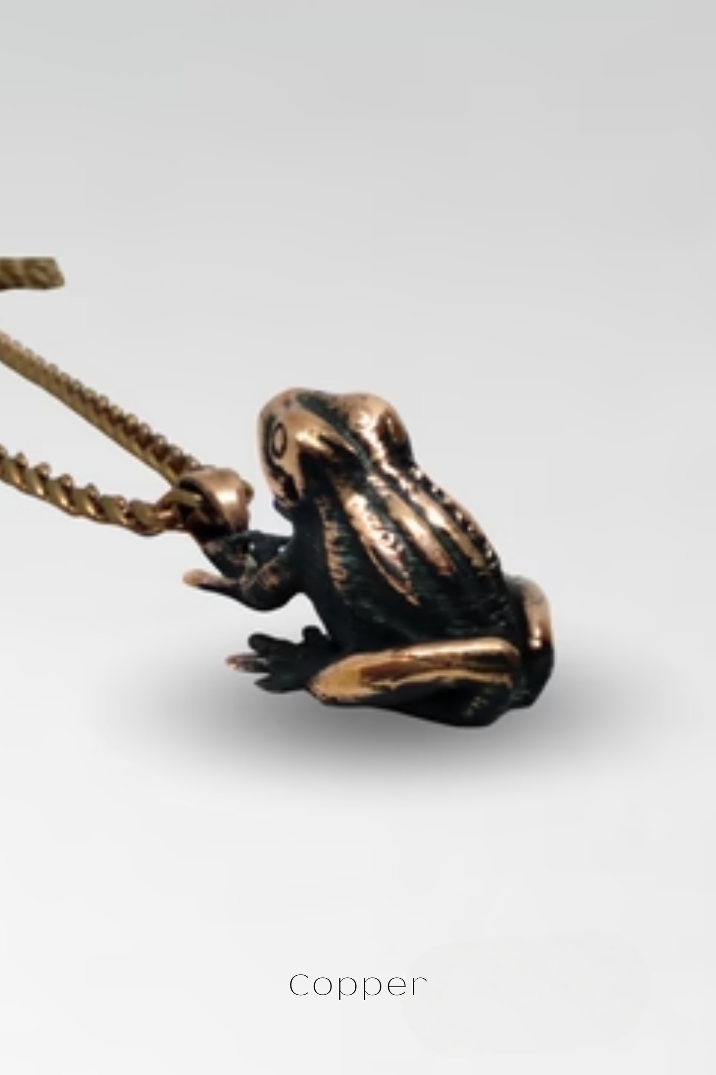 Collar de rana en bronce, cobre, plata de ley 925, baño de oro de 24k, para hombre y mujer