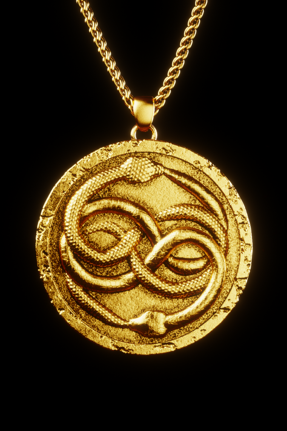 Never Ending Story Necklace 18K Gold – Handmade Infinity Pendant | Symbol of Eternal Love & Fantasy Jewelry Gift Unisex