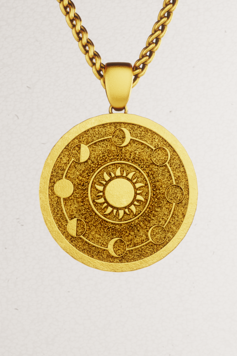 Collar de fases lunares, collar personalizado, collar de bronce, collar de plata esterlina, collar chapado de oro de 24 km, collar de luna, hecho a mano
