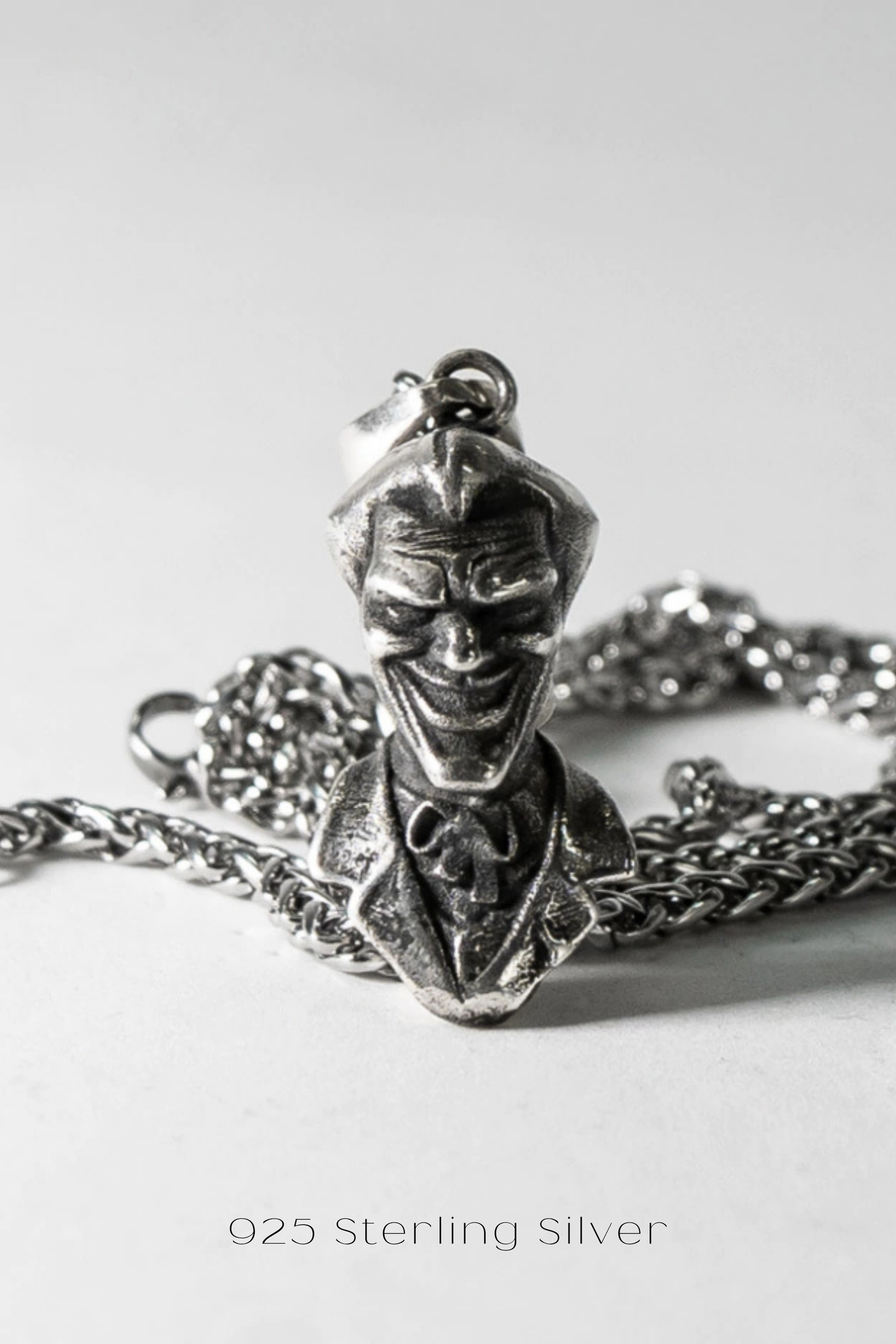 Joker Necklace â Handmade Pendant in Bronze, 925 Sterling Silver & 24K Gold Plated | Symbol of Duality & Mystery