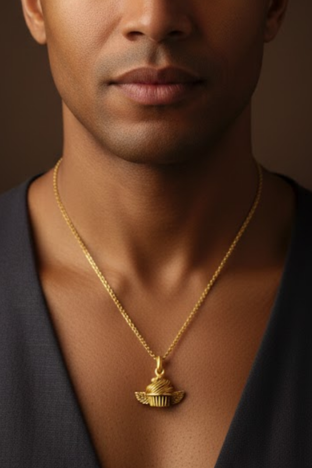 Flying Cupcake Necklace – Bronze & Silver-Plated Finish | Limited Edition