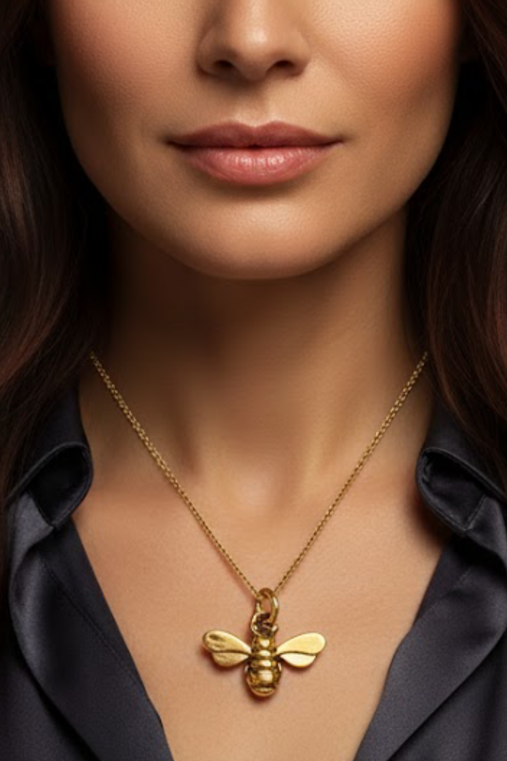 Bee Necklace – Bronze & Silver-Plated Finish | Limited Edition