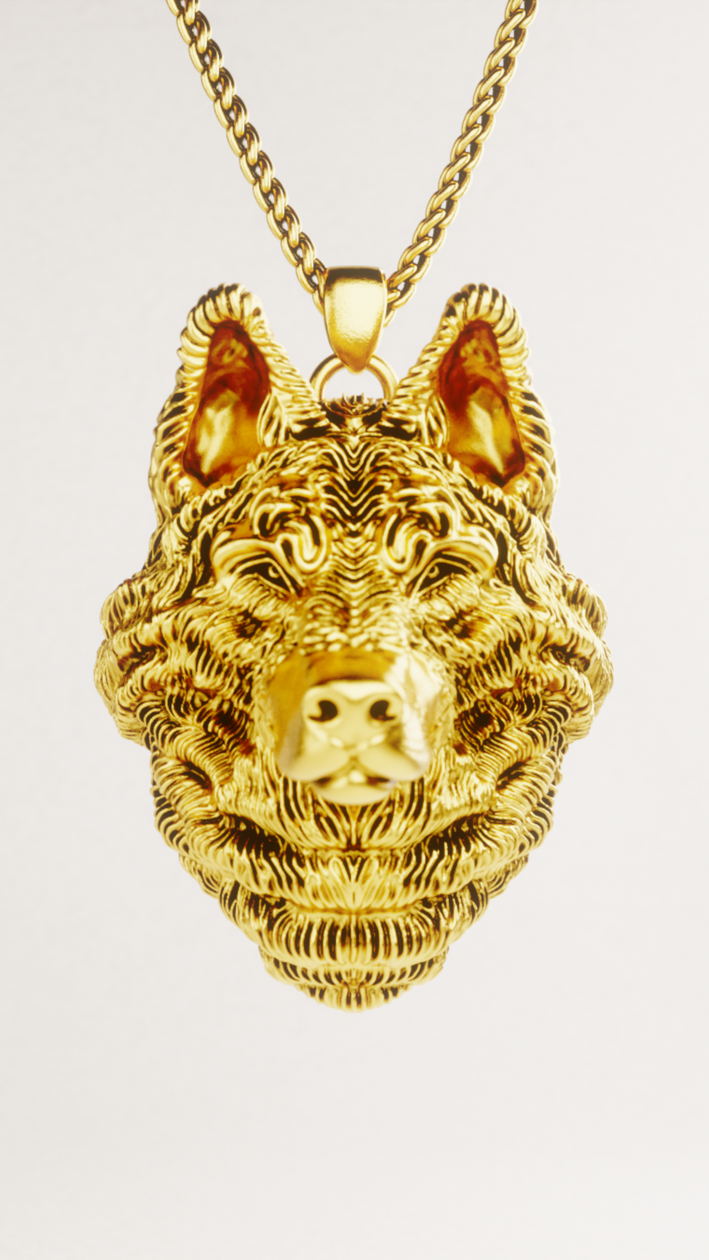 El lobo, Colgante hecho a mano en Plata, Bronce o Baño de Oro de 24k
