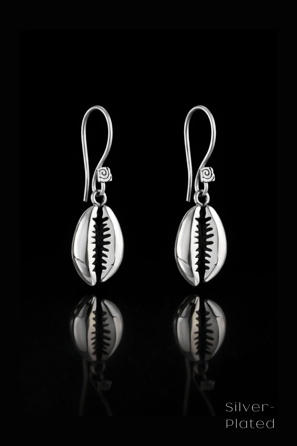 Cowrie Shell Earrings – Bronze & Silver-Plated Finish | Limited Edition