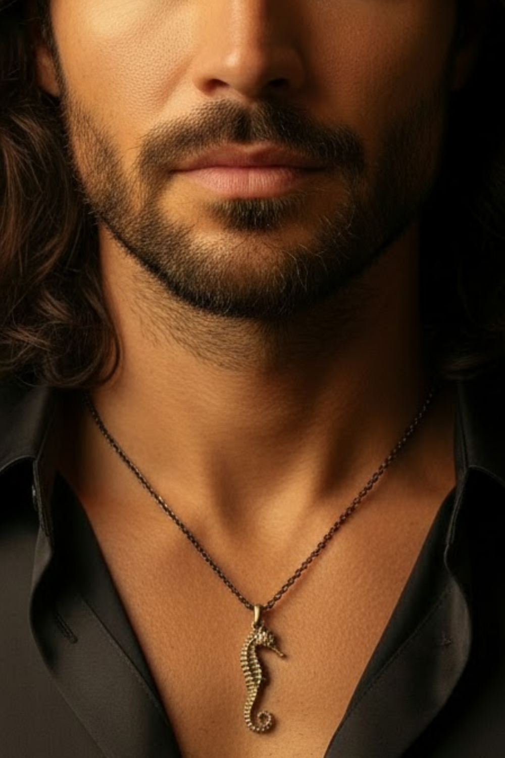 Seahorse Necklace – Bronze & Silver-Plated Finish | Limited Edition