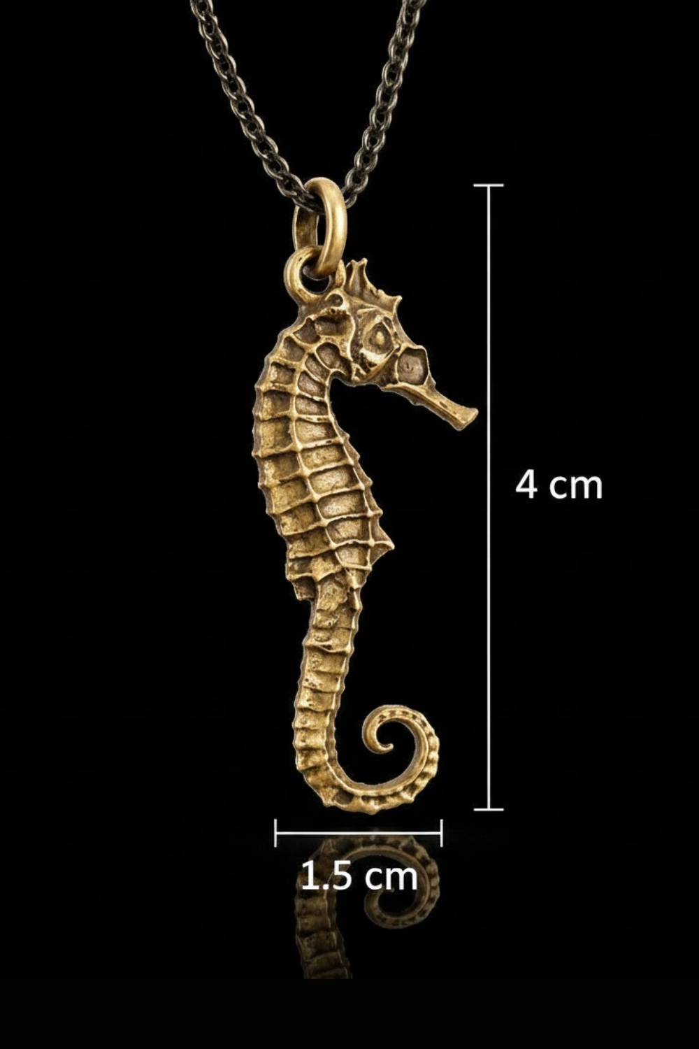 Seahorse Necklace – Bronze & Silver-Plated Finish | Limited Edition