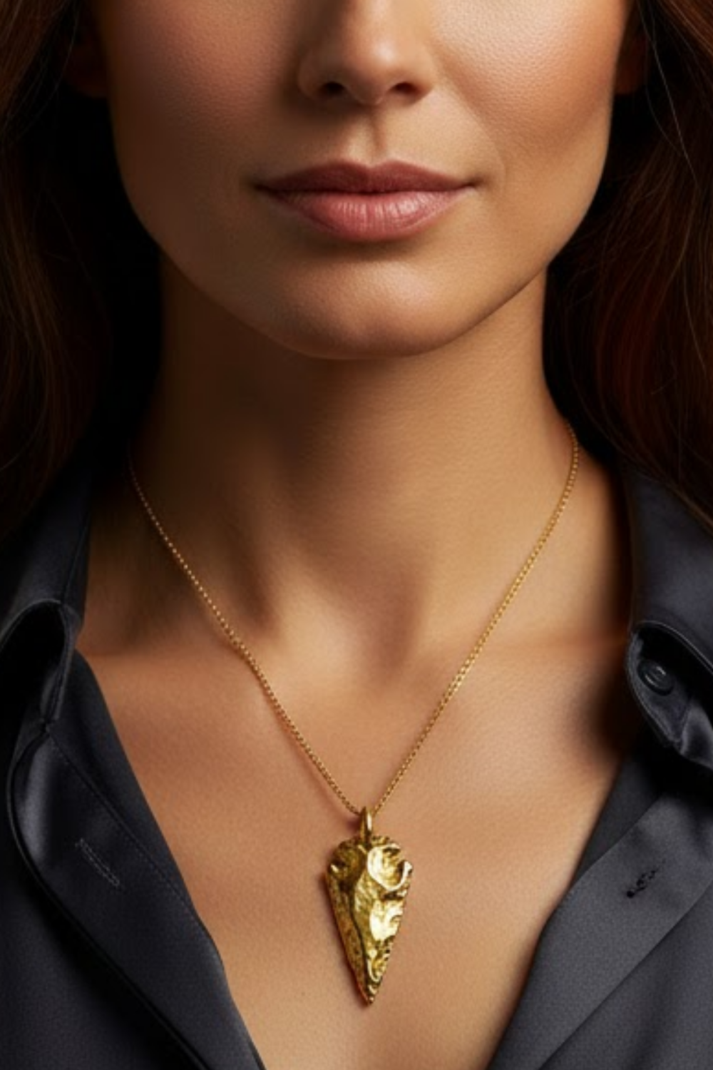 Arrowhead Necklace – Bronze & Silver-Plated Finish | Limited Edition