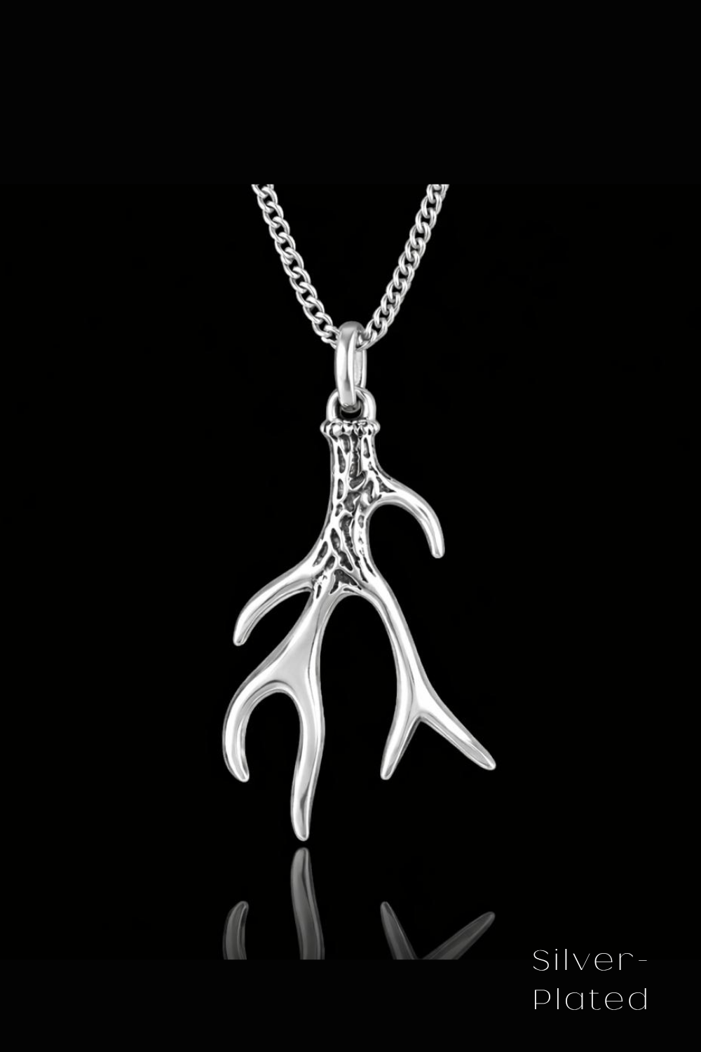 Deer Antler Necklace – Bronze & Silver-Plated Finish | Limited Edition