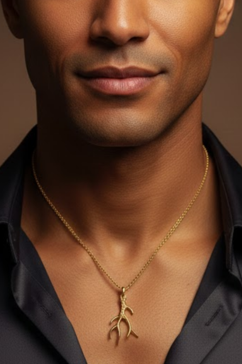 Deer Antler Necklace – Bronze & Silver-Plated Finish | Limited Edition