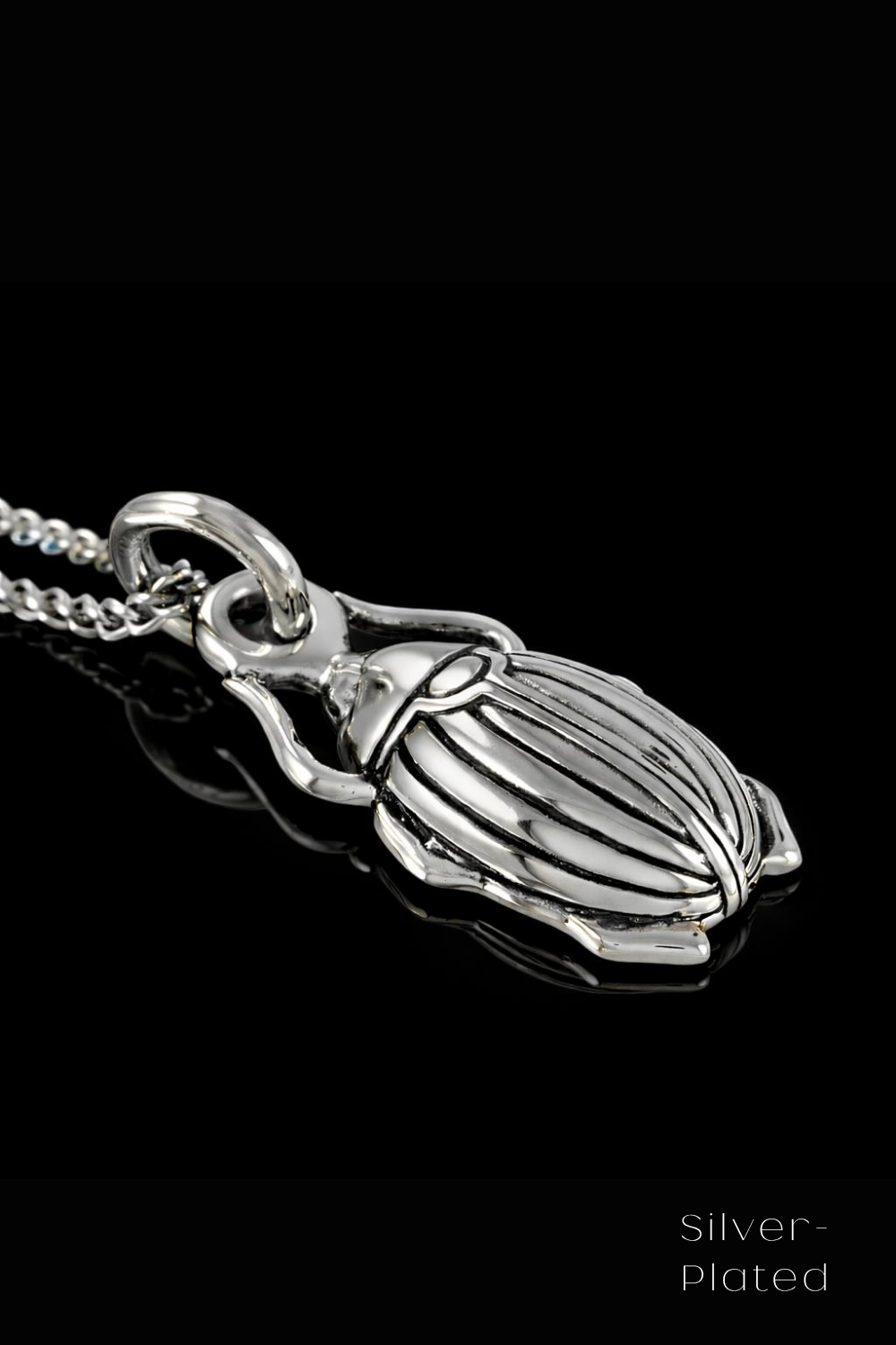 Scarab Beetle Necklace – Bronze & Silver-Plated Finish | Limited Edition