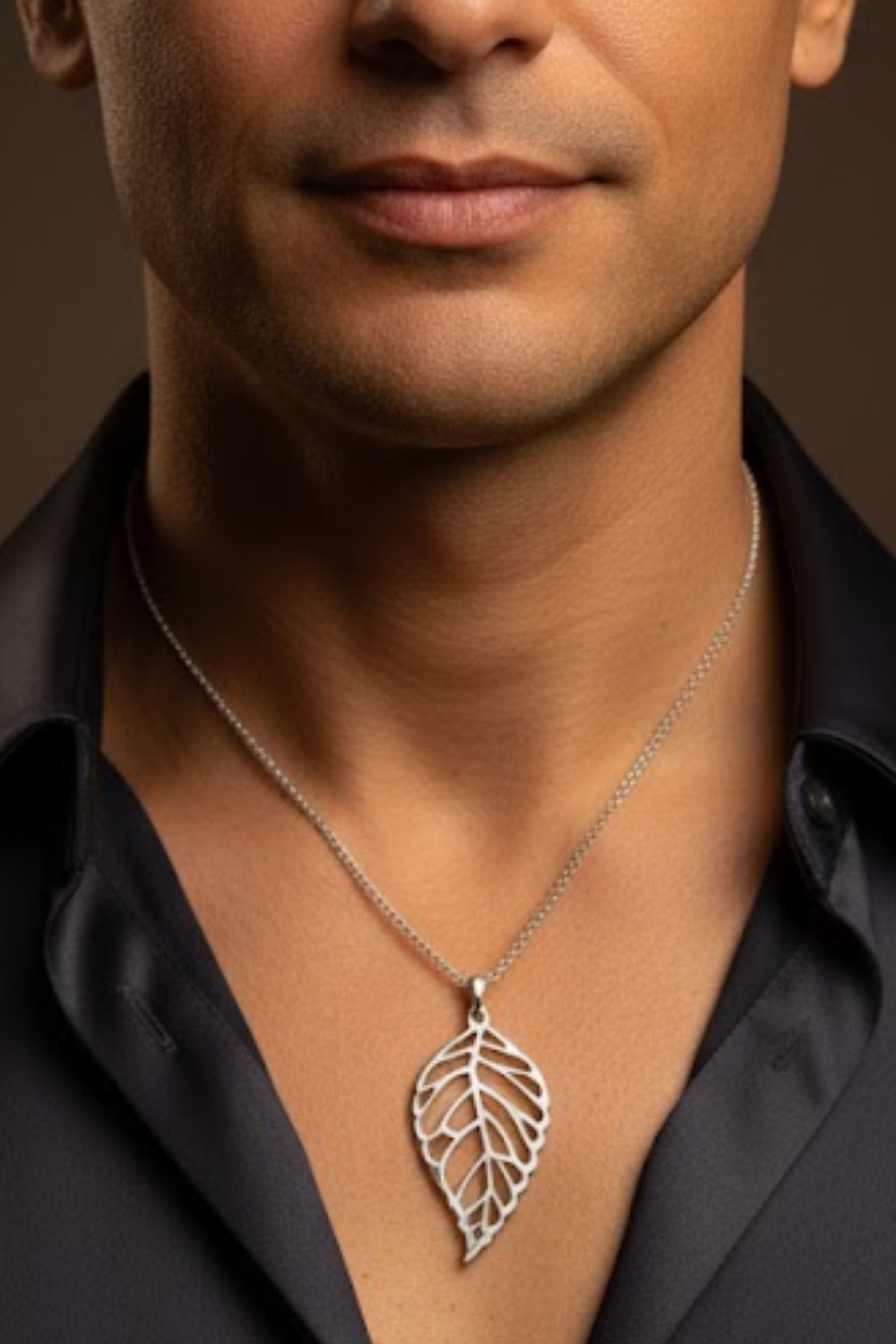 Skeleton Leaf Necklace – Bronze & Silver-Plated Finish | Limited Edition