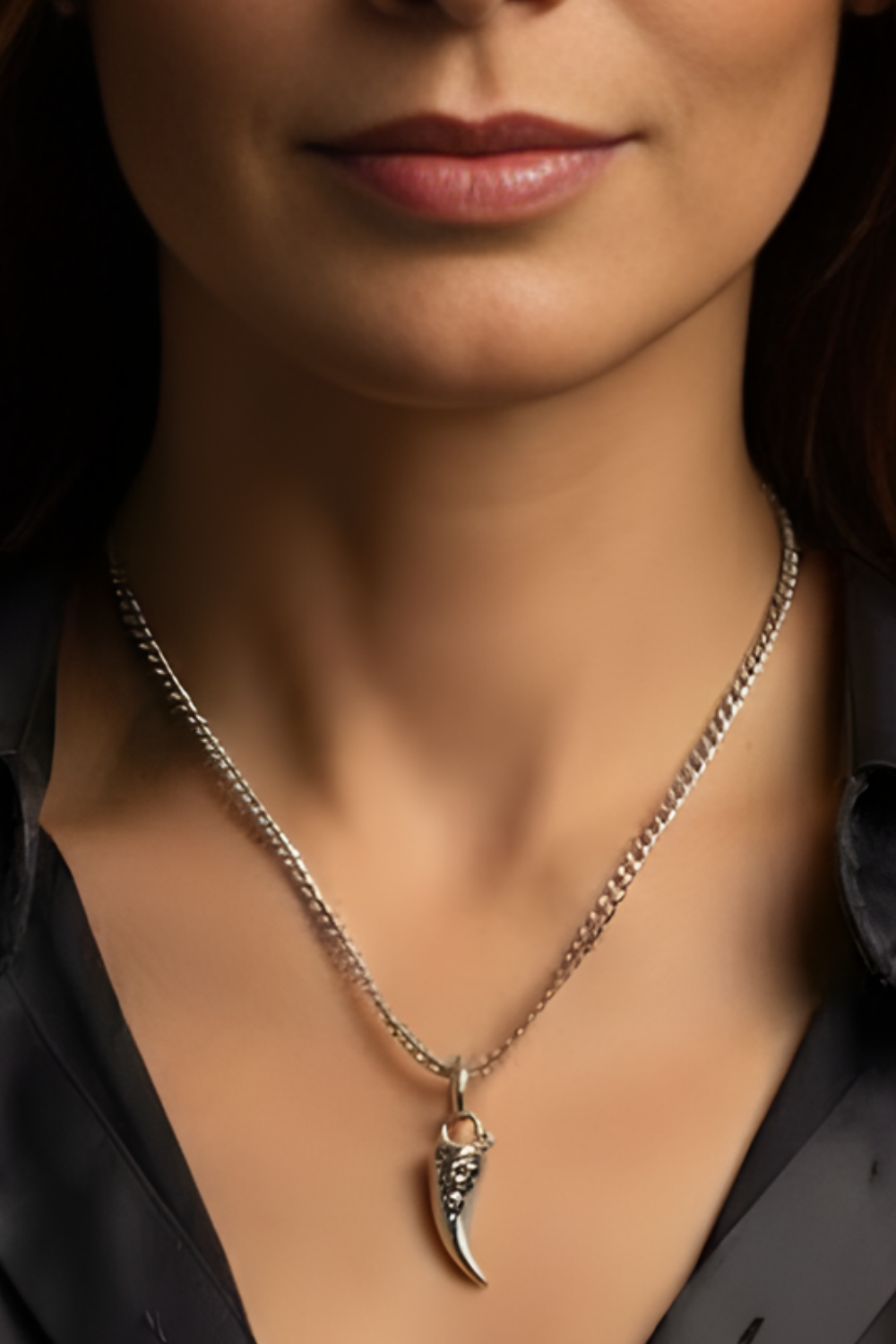 Fang Necklace – Bronze & Silver-Plated Finish | Limited Edition