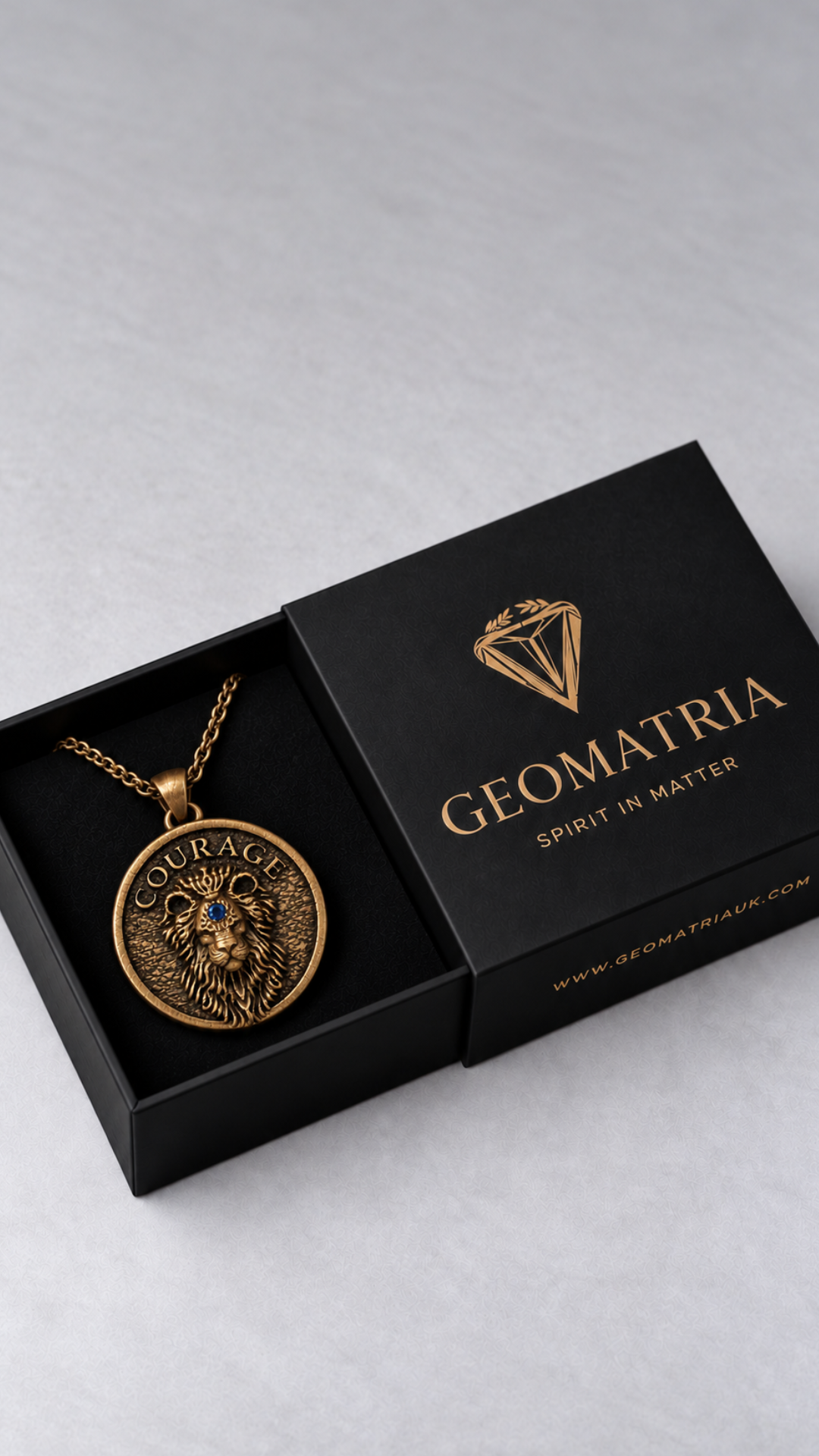 Lion Head Courage Necklace | Symbol of Bravery and Leadership | Handmade in 925 Sterling Silver, 24k Gold Plated, Copper, Bronze