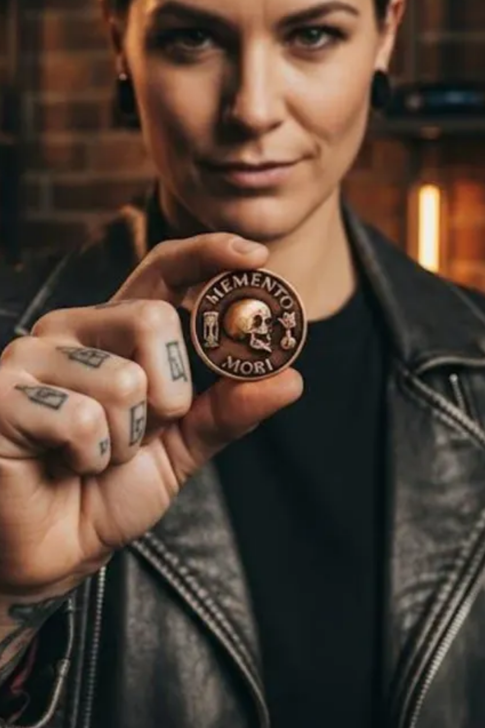 Memento Mori Coin | Symbol of Mortality, Wisdom & Presence | Handmade in 925 Sterling Silver, 24K Gold Plated, Bronze, Copper