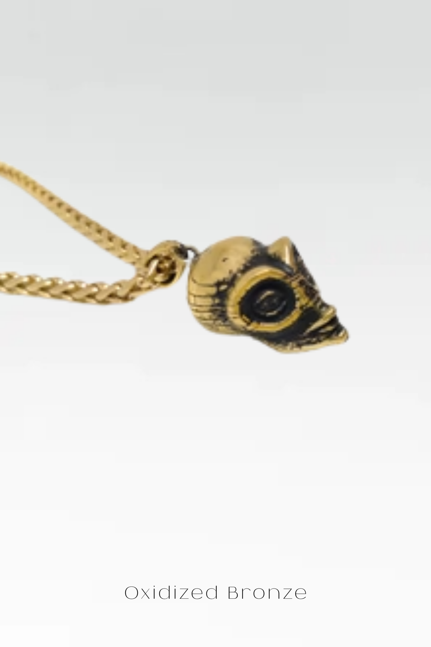 Alien Necklace – Handmade Pendant in Bronze, 925 Sterling Silver & 24K Gold Plated | Sci-Fi Inspired Jewelry