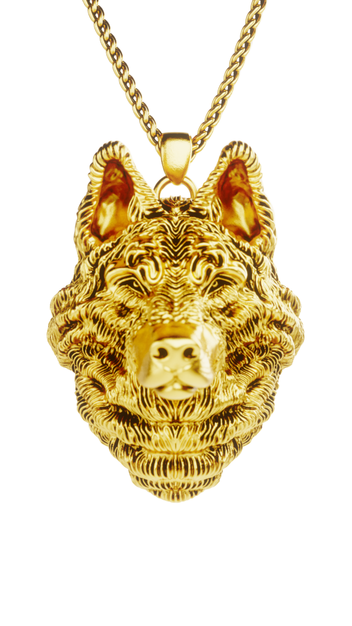 Collar de cabeza de lobo 