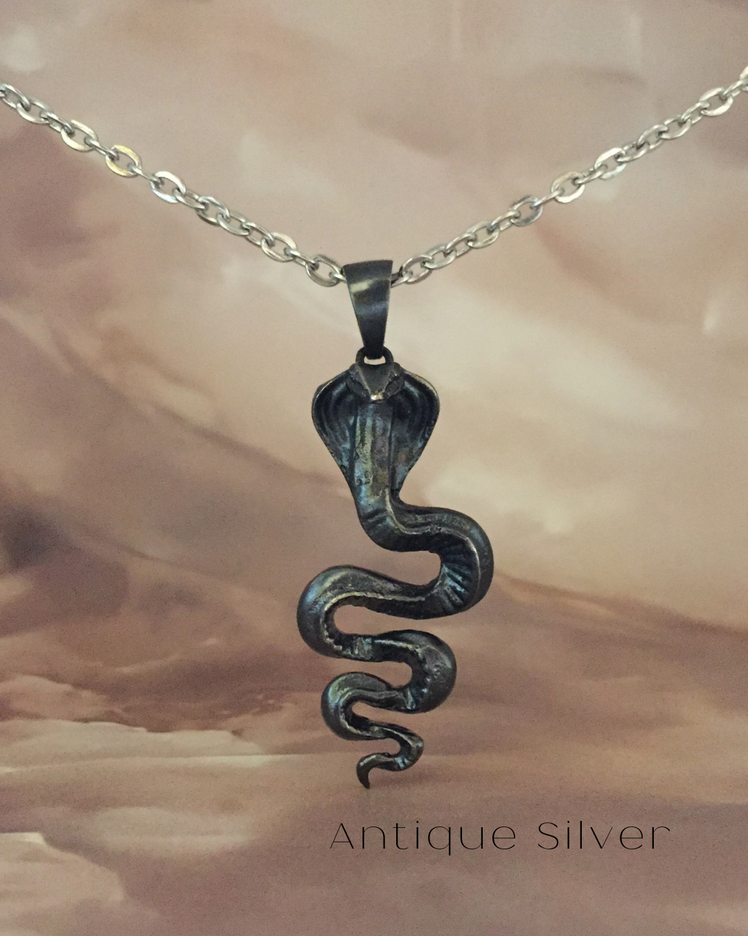 Collar Cobra, en bronce, plata de ley 925, baño de oro de 24k, para hombre y mujer 