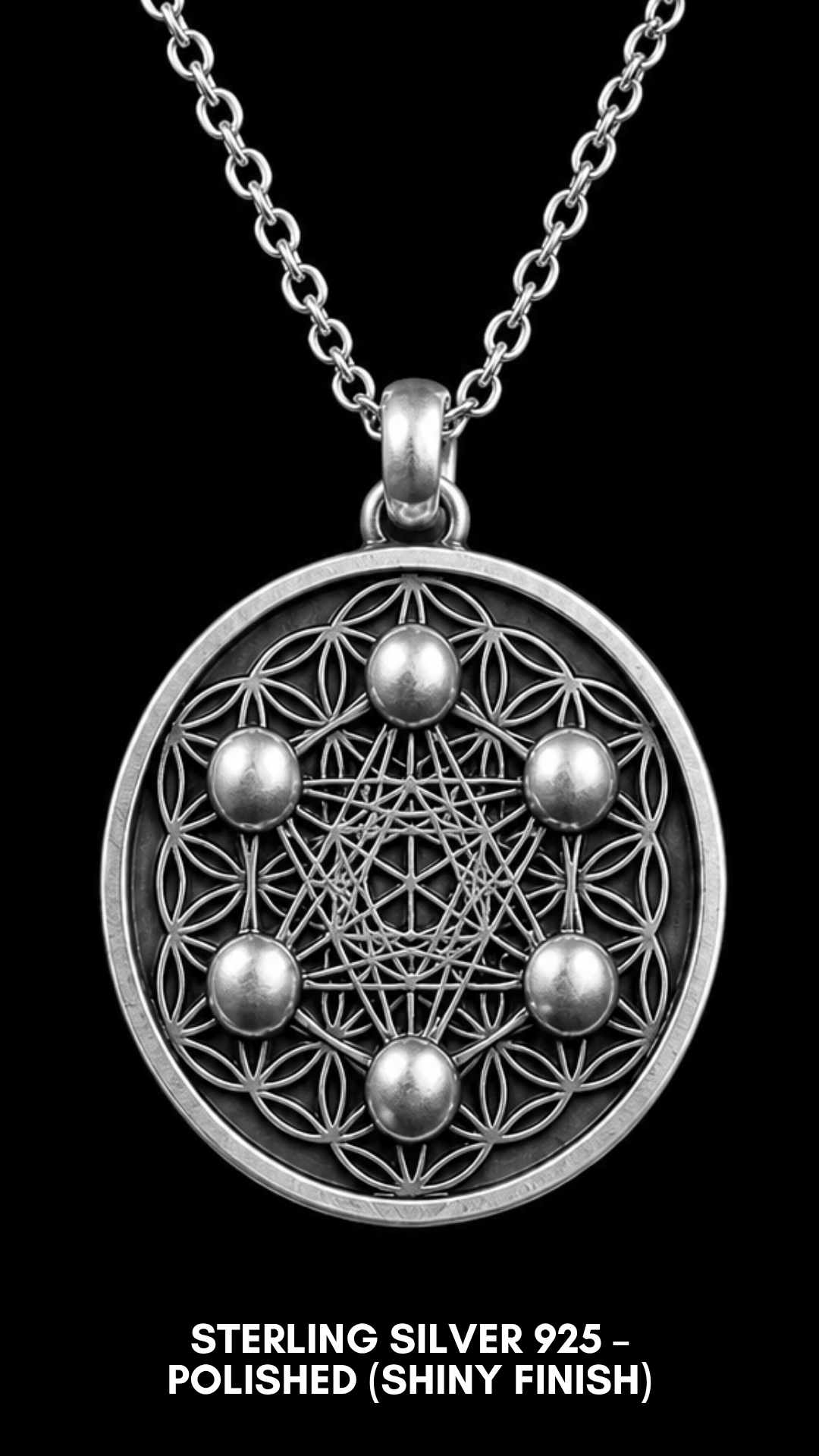 Metatron Cube Necklace | Handmade Sacred Geometry | Symbol of Divine Protection & Spiritual Expansion | 925 Sterling Silver, 24K Gold Plated