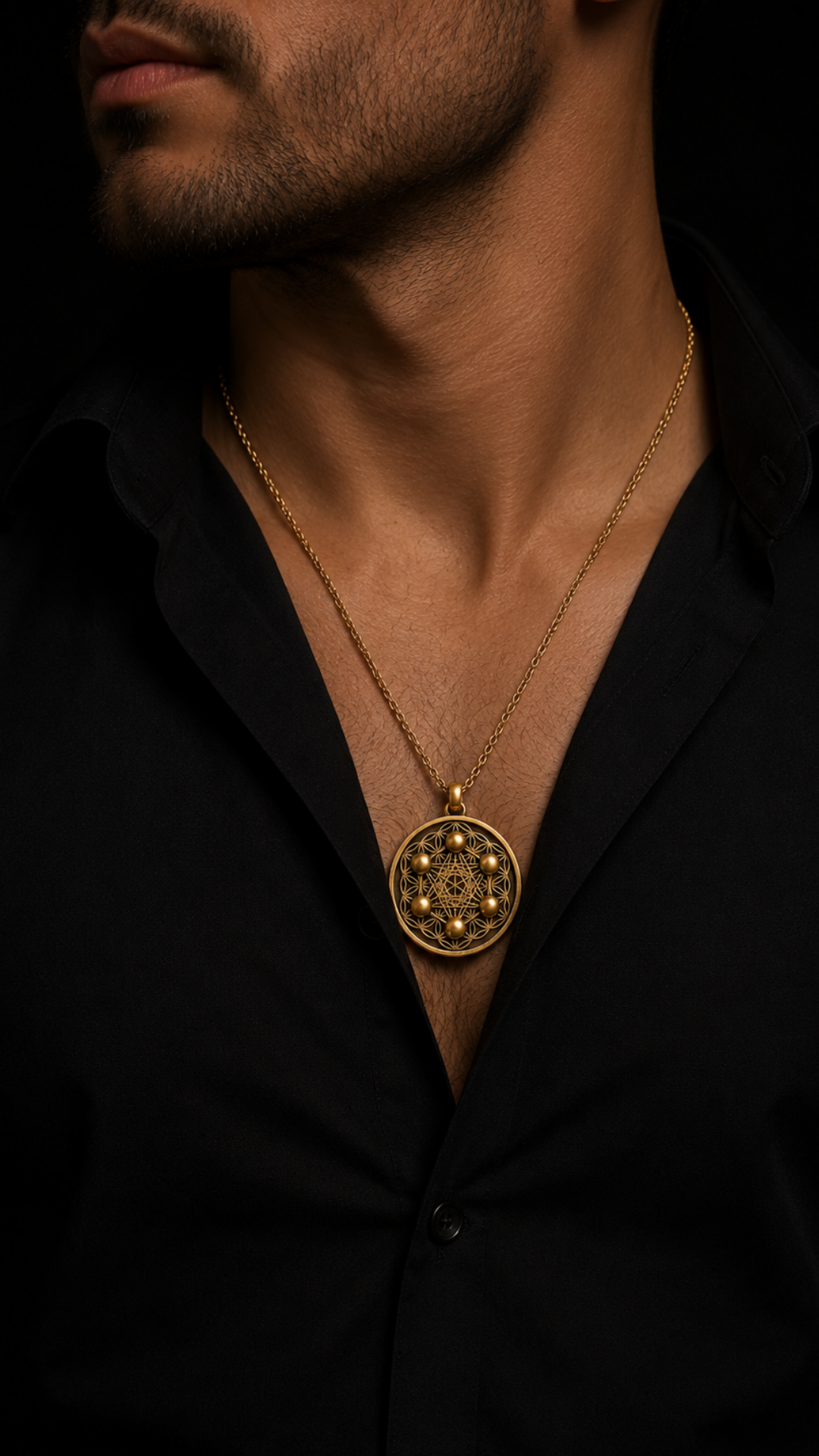 Metatron Cube Necklace | Handmade Sacred Geometry | Symbol of Divine Protection & Spiritual Expansion | 925 Sterling Silver, 24K Gold Plated