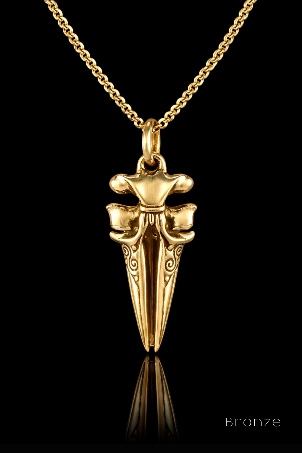 Whale Skull Necklace – Bronze & Silver-Plated Finish | Limited Edition