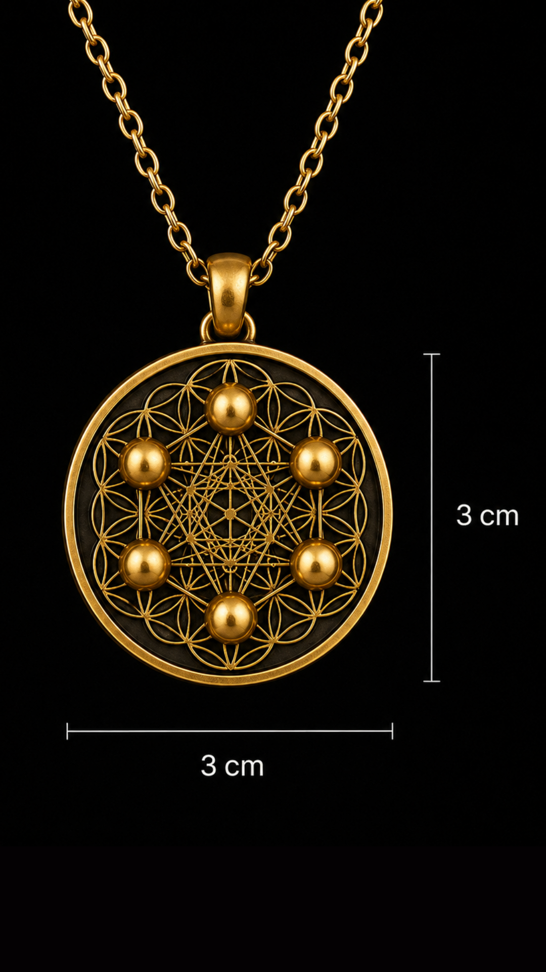 Metatron Cube Necklace | Handmade Sacred Geometry | Symbol of Divine Protection & Spiritual Expansion | 925 Sterling Silver, 24K Gold Plated