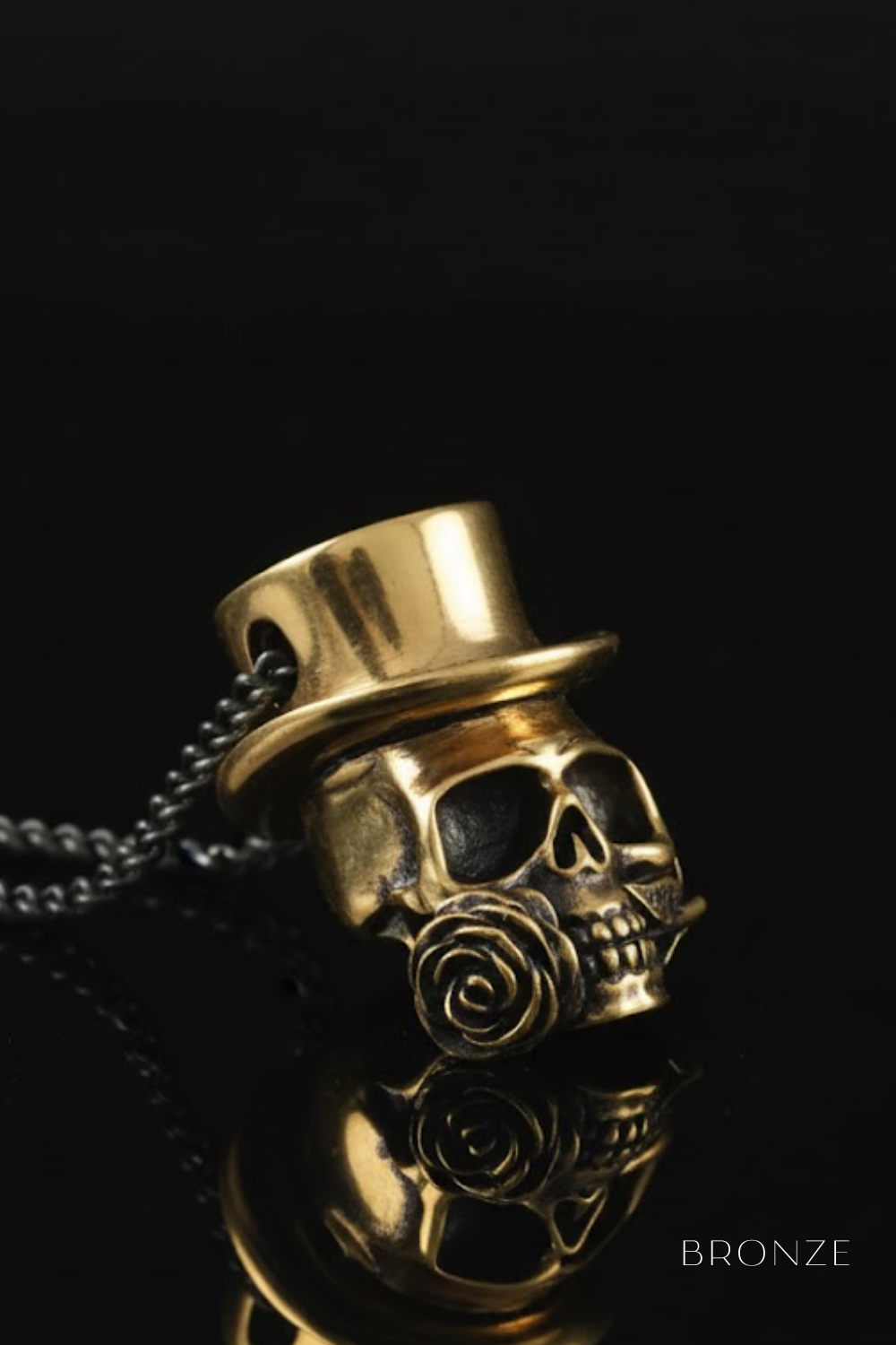 Baron Samedi Necklace – Symbolic Bronze & Silver-Plated Finish | Limited Edition