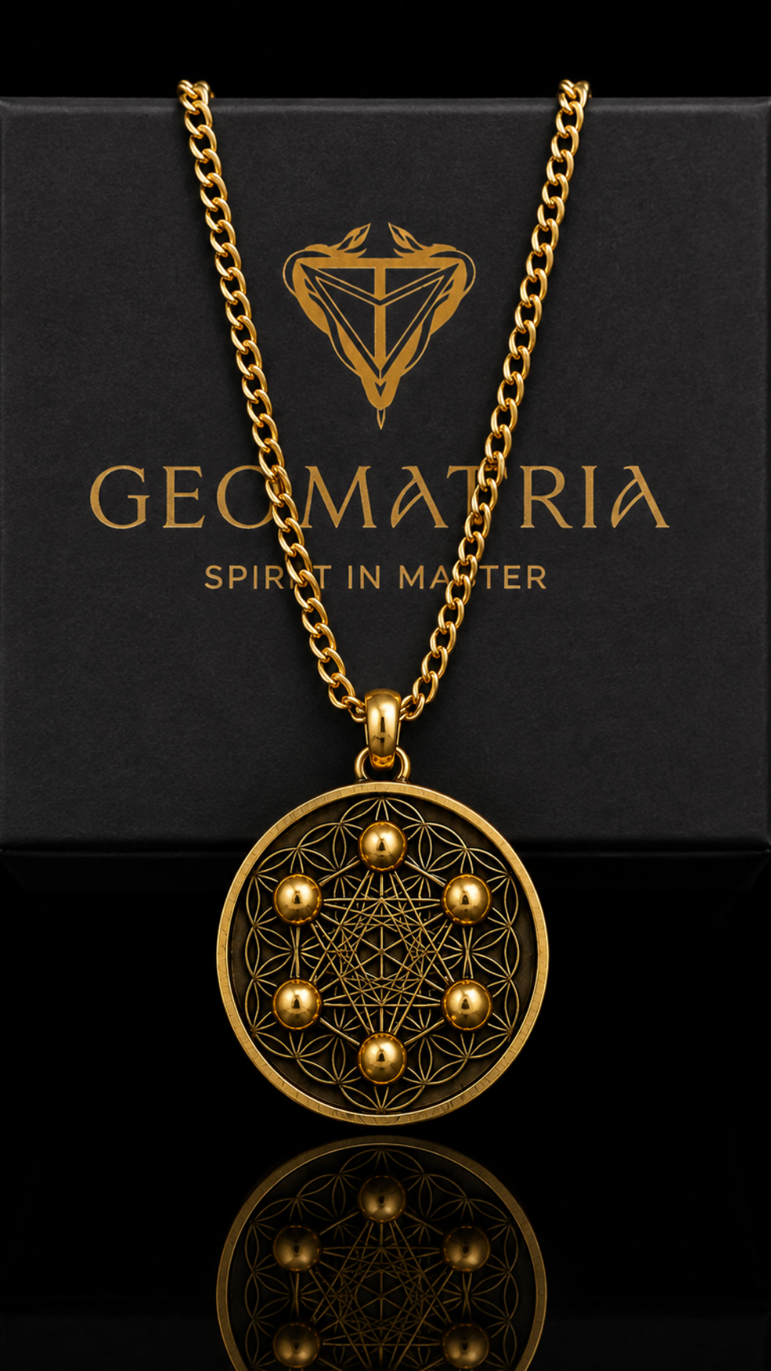 Metatron Cube Necklace | Handmade Sacred Geometry | Symbol of Divine Protection & Spiritual Expansion | 925 Sterling Silver, 24K Gold Plated