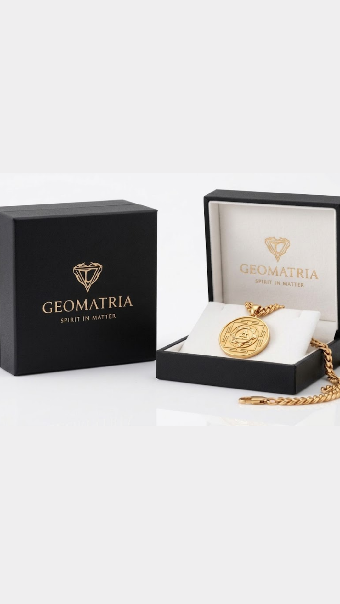 Collar Ganesha Yantra | Hecho a mano en oro de 18K | Amuleto de sabiduría y protección