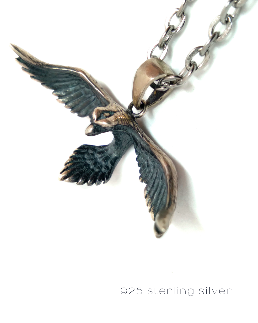 Collar de cuervo en plata de ley 925, baño de oro de 24k, cobre, bronce, para hombre y mujer 
