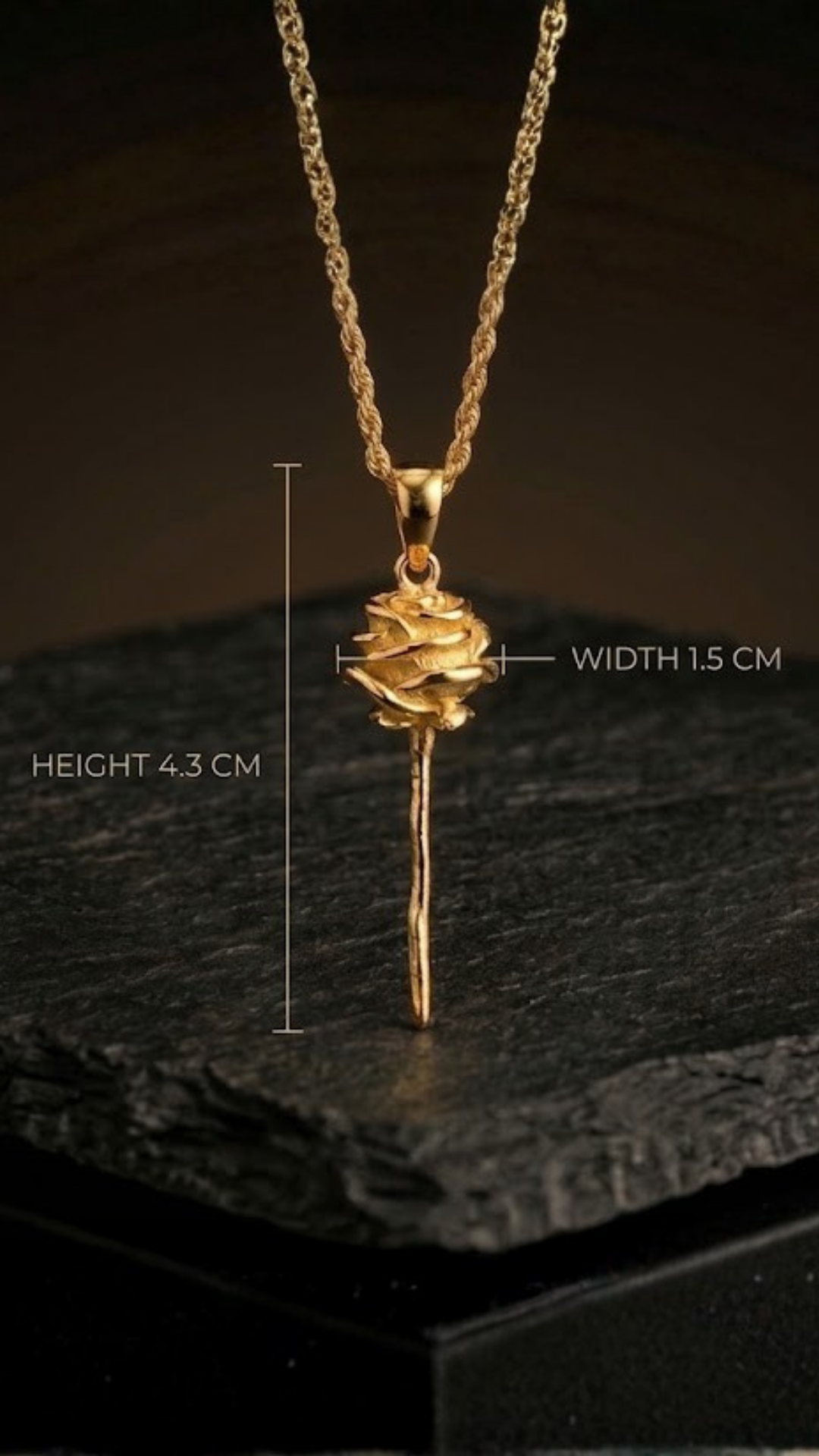 Collar de Rosa – Símbolo de Amor, Belleza y Transformación | Oro de 18K