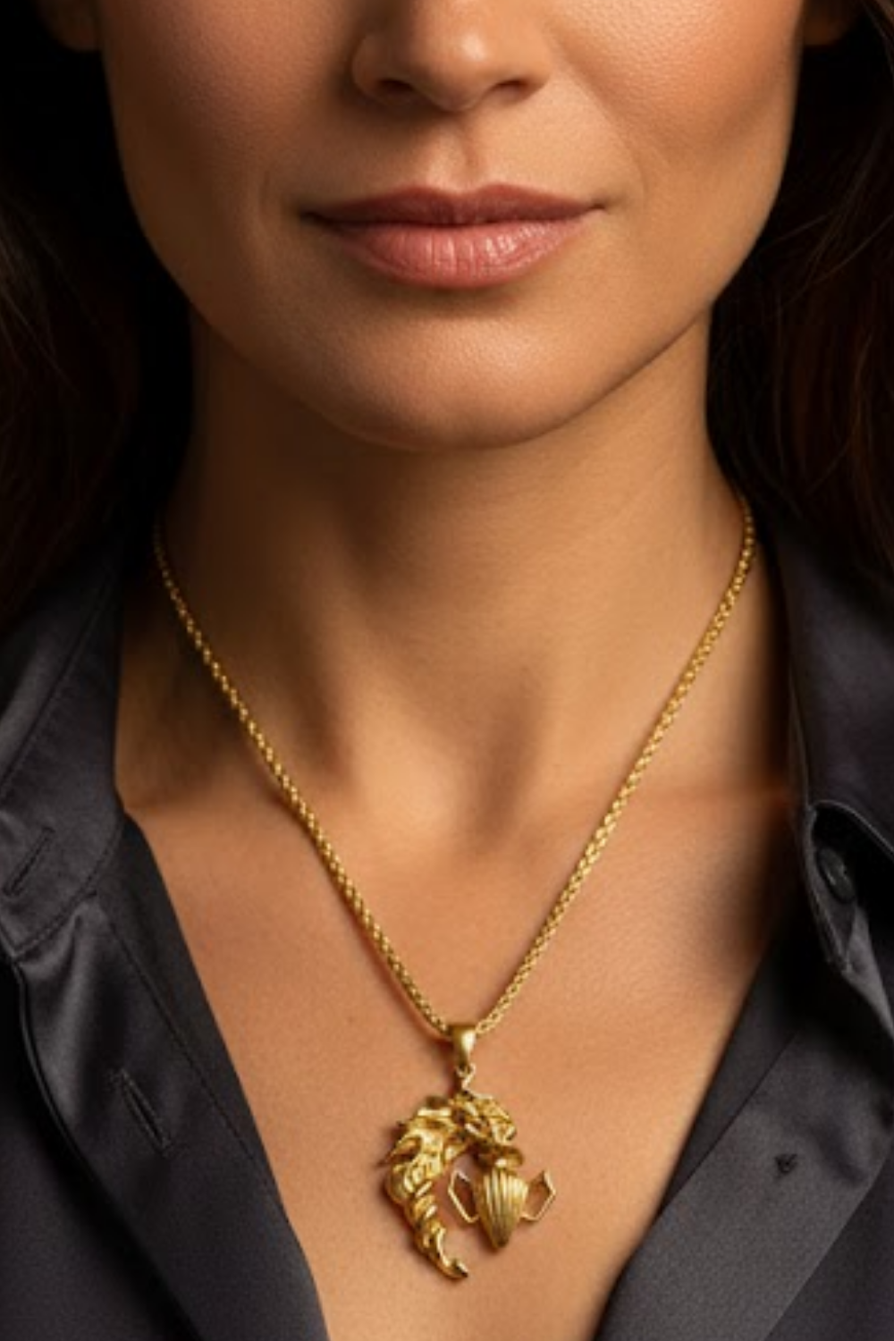 Aquarius Zodiac Necklace – Symbol of Creativity, Freedom & Originality | Meaningful Gift in Sterling Silver, Gold Plated, Bronze