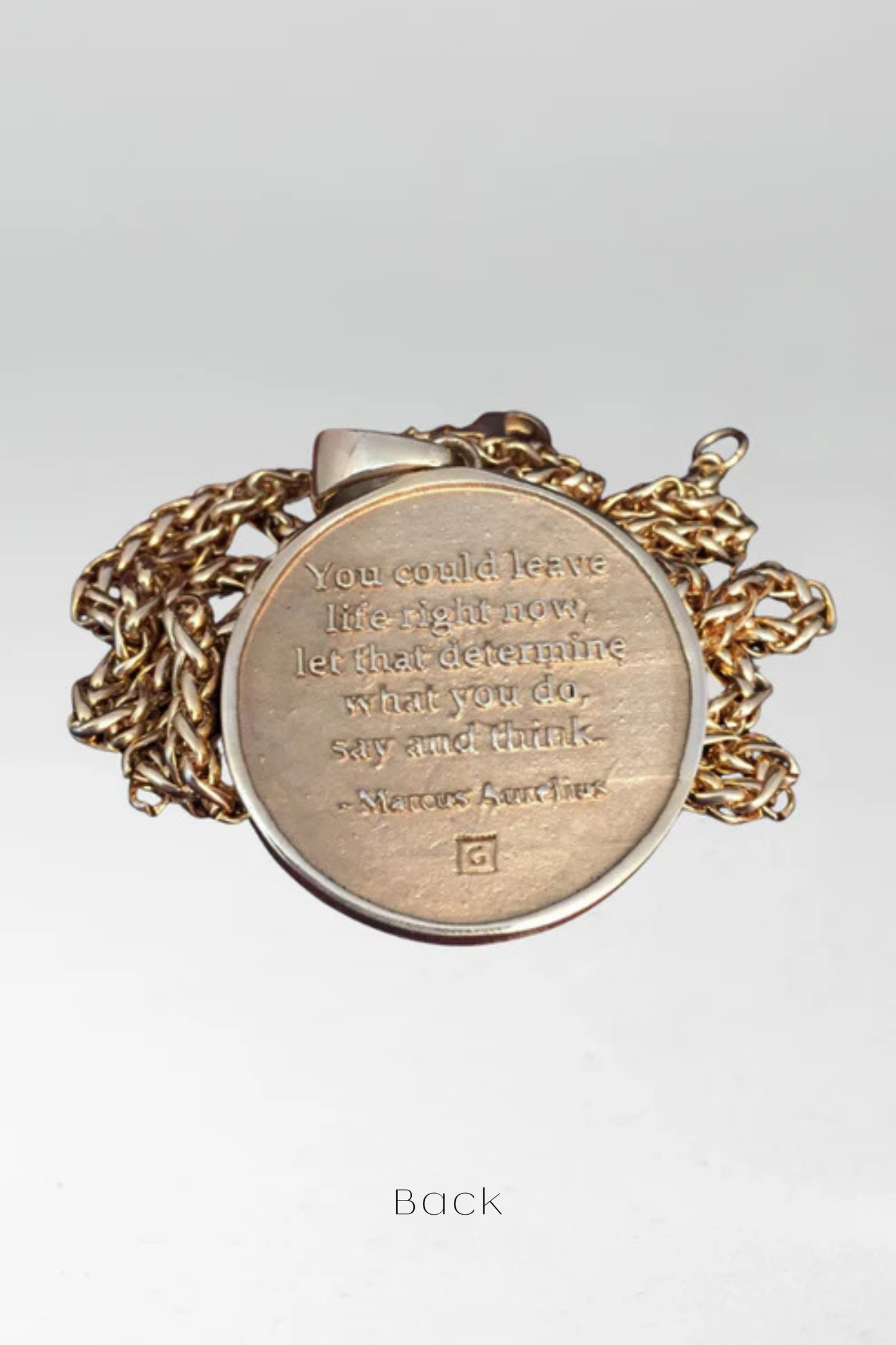 Collar Memento Mori, collar personalizable, bronce, plata esterlina, collar de oro de 24 km, collar pequeño