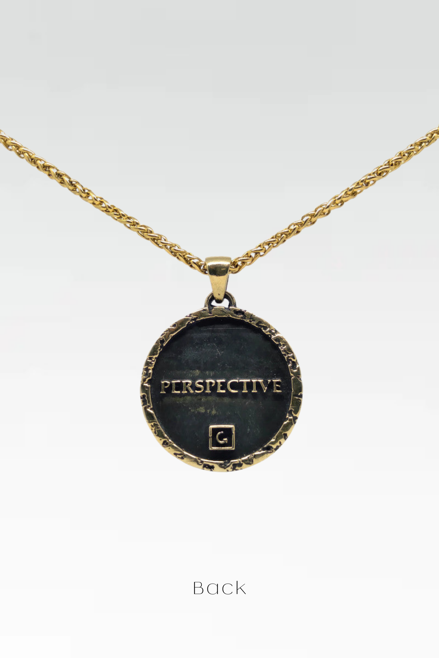 Collar en perspectiva, collar personalizable, bronce, plata esterlina, collar de oro de 24 km, colegio, empoderador