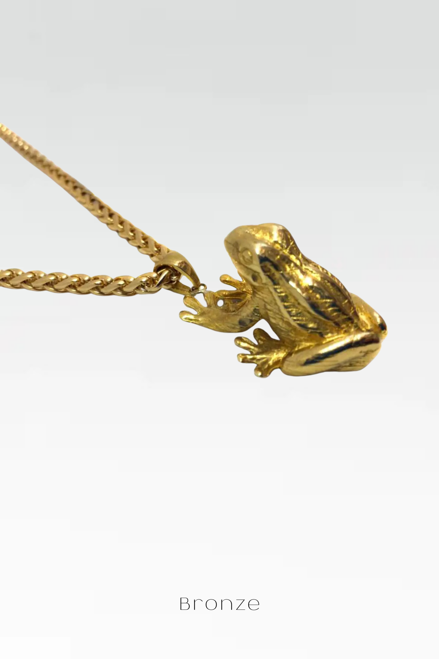 Collar de rana en bronce, cobre, plata de ley 925, baño de oro de 24k, para hombre y mujer