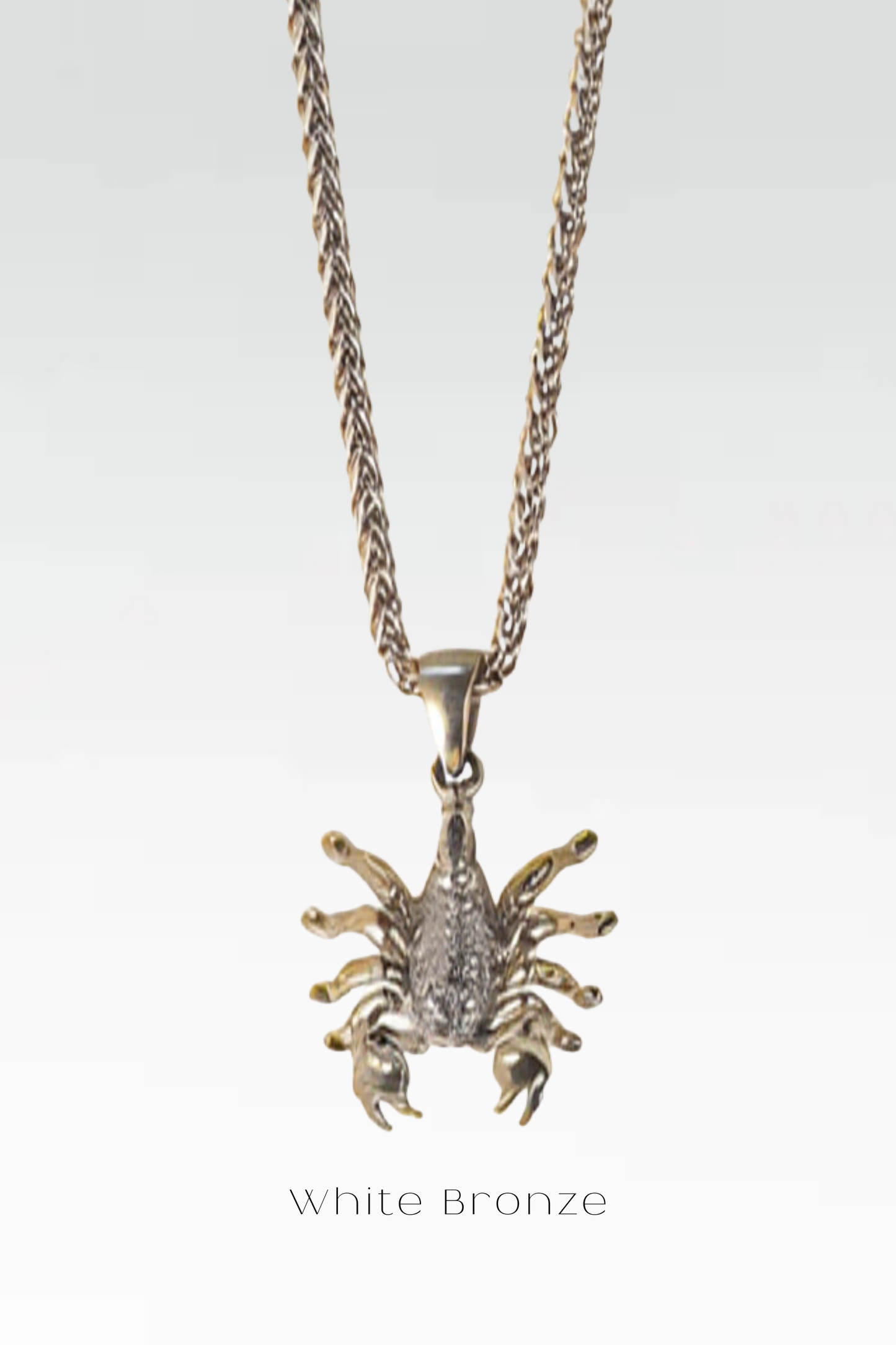 Collar del zodiaco Escorpio: colgante hecho a mano en oro de 24 quilates, bronce y plata de ley. 