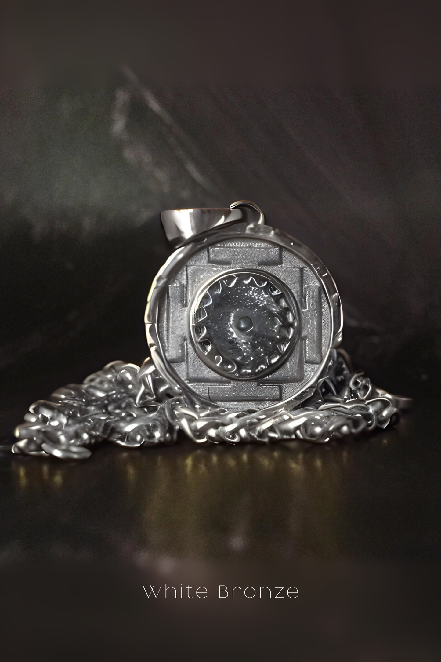 Collar Shiva Yantra, collar personalizable, bronce, plata esterlina, collar de oro de 24 km, collar de mandala, tamaño pequeño