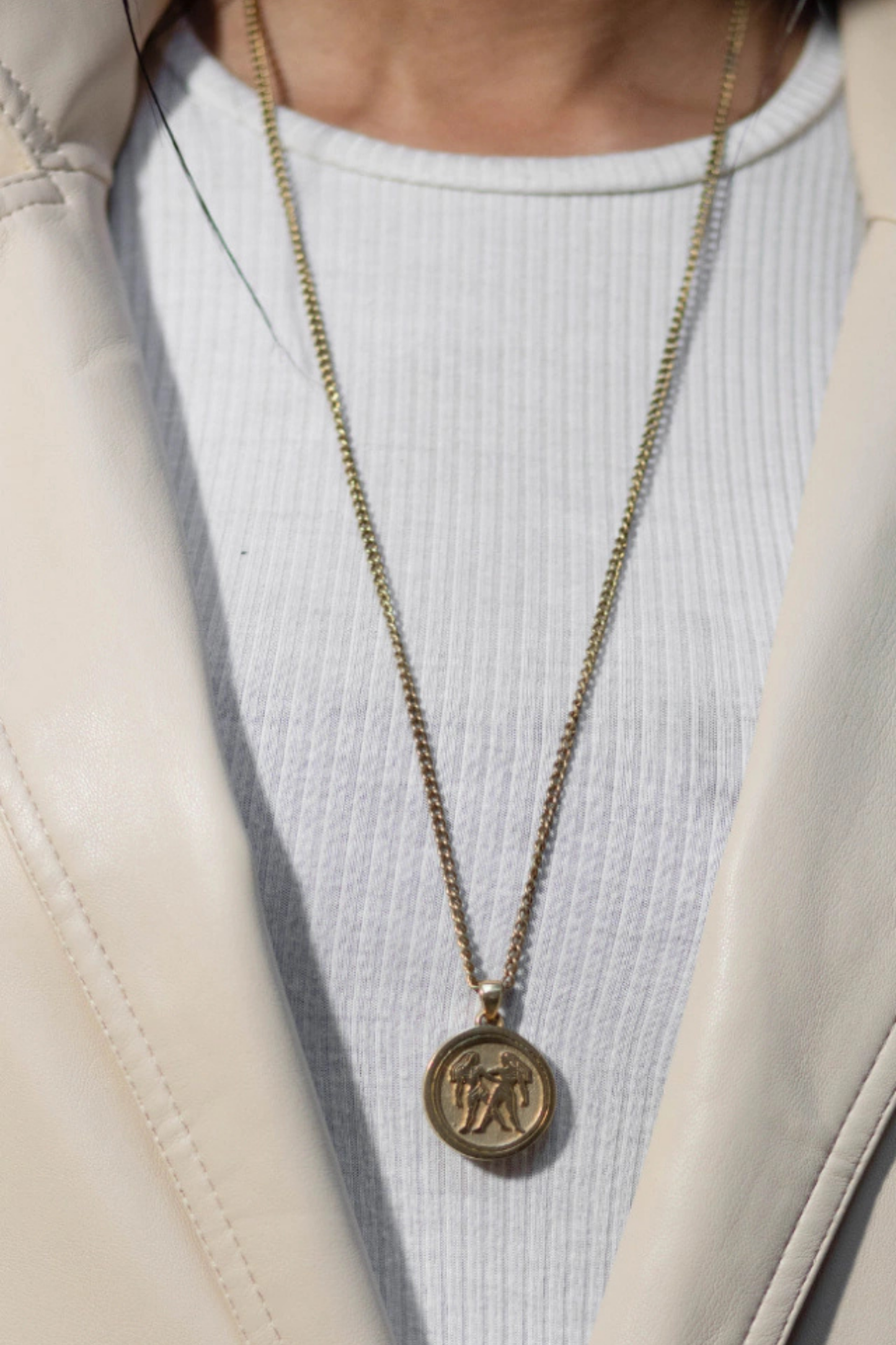 Collar de signo de zodiaco Géminis, collar personalizado, collar de bronce, collar de plata esterlina, collar chapado en oro de 24 km, encanto horóscopo