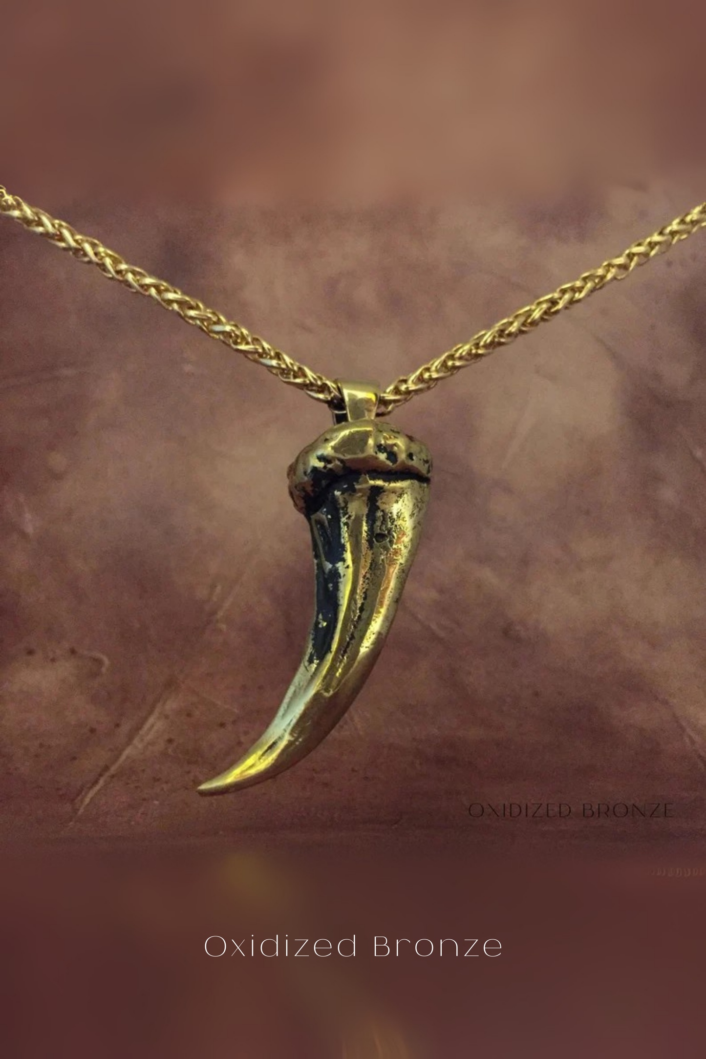 Wolf Claw Large Necklace – Handmade Pendant in Bronze, Sterling Silver, Copper & 24K Gold Plated | Symbol of Strength & Instinct