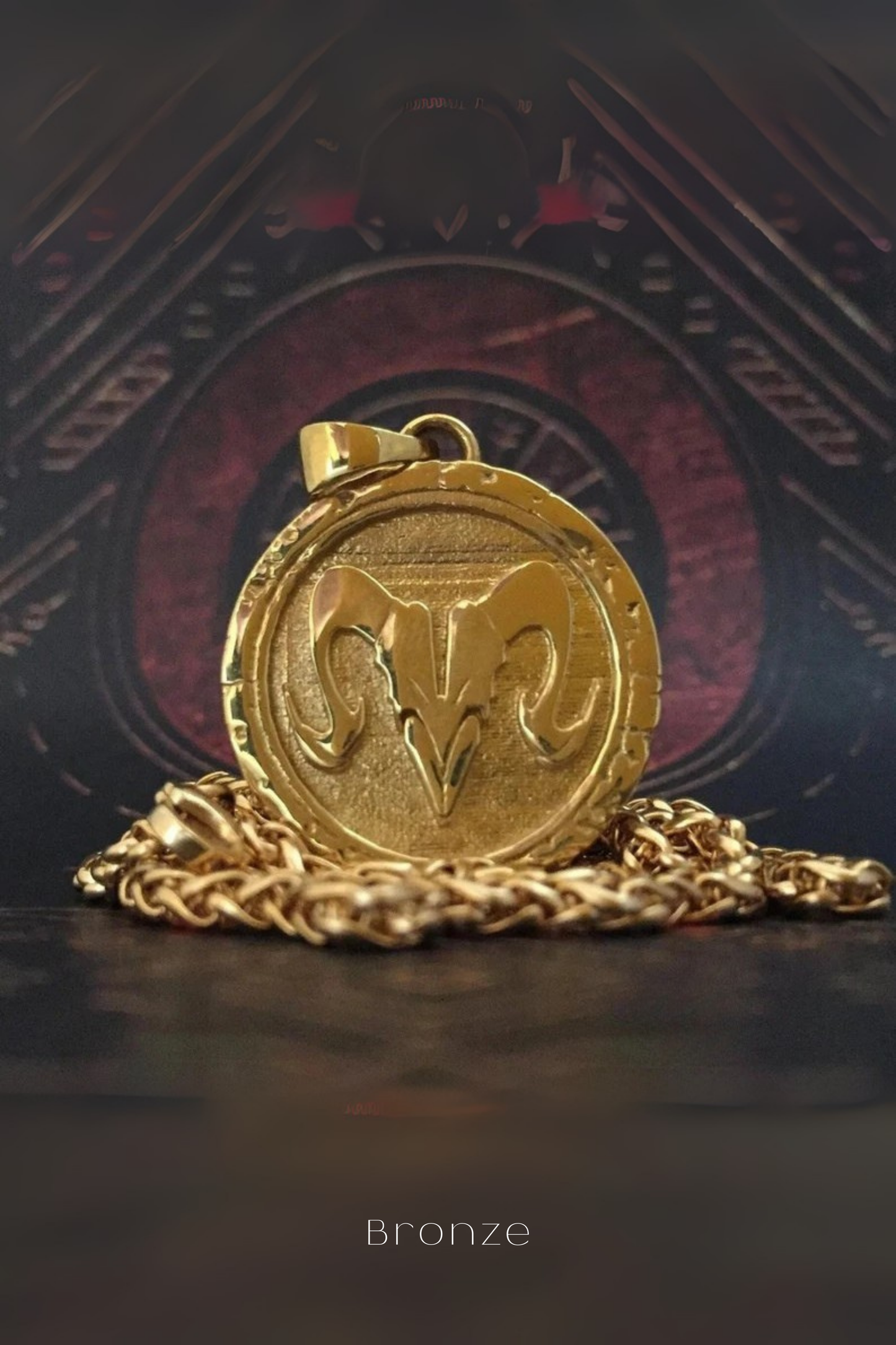 Collar de signo del zodiaco Aries, collar personalizable, bronce, plata esterlina, collar de horóscopo de oro de 24k