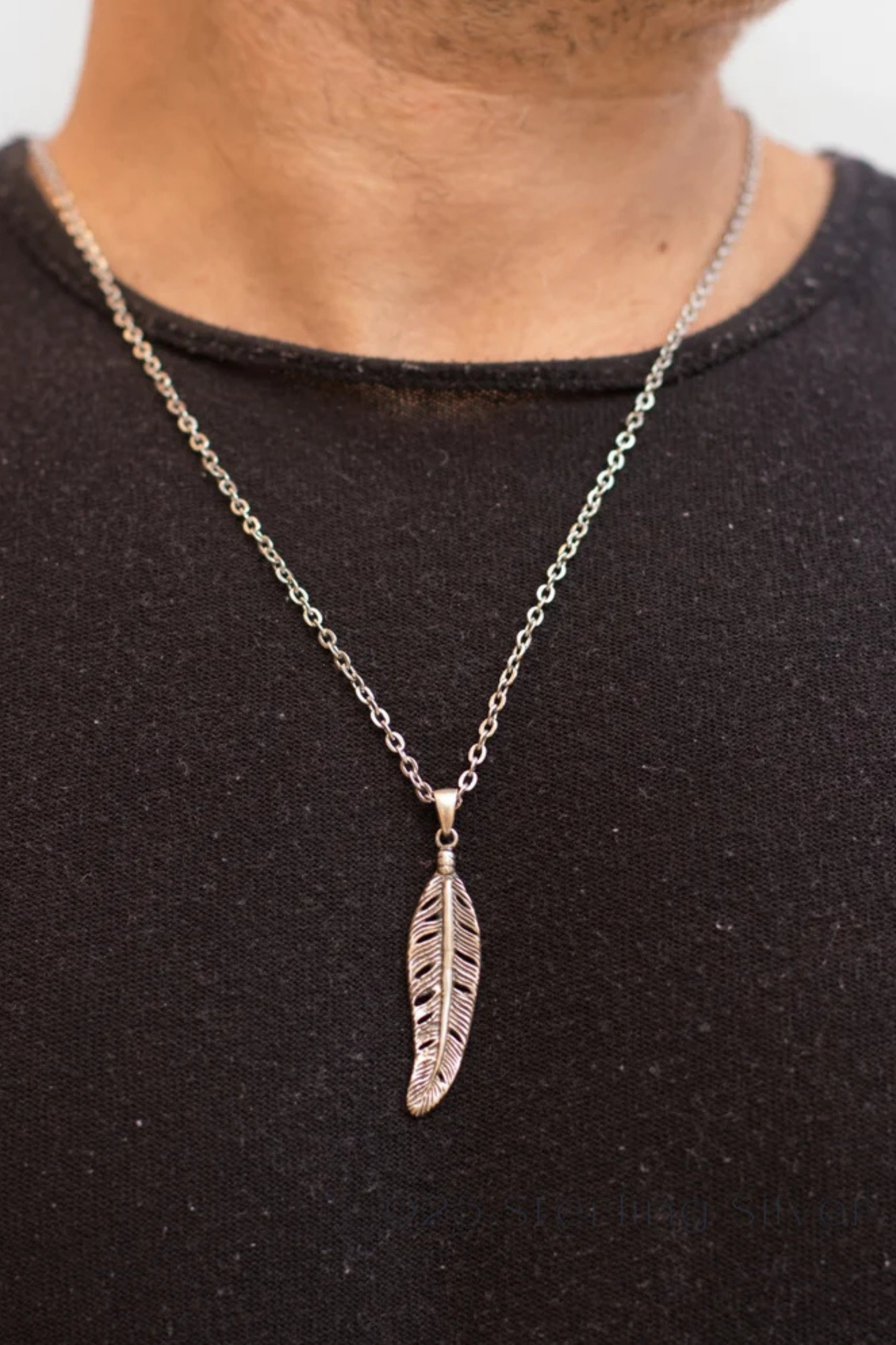 Collar de plumas – Colgante hecho a mano en plata de ley 925, chapado en oro de 24 quilates, bronce y cobre | Regalo simbólico unisex