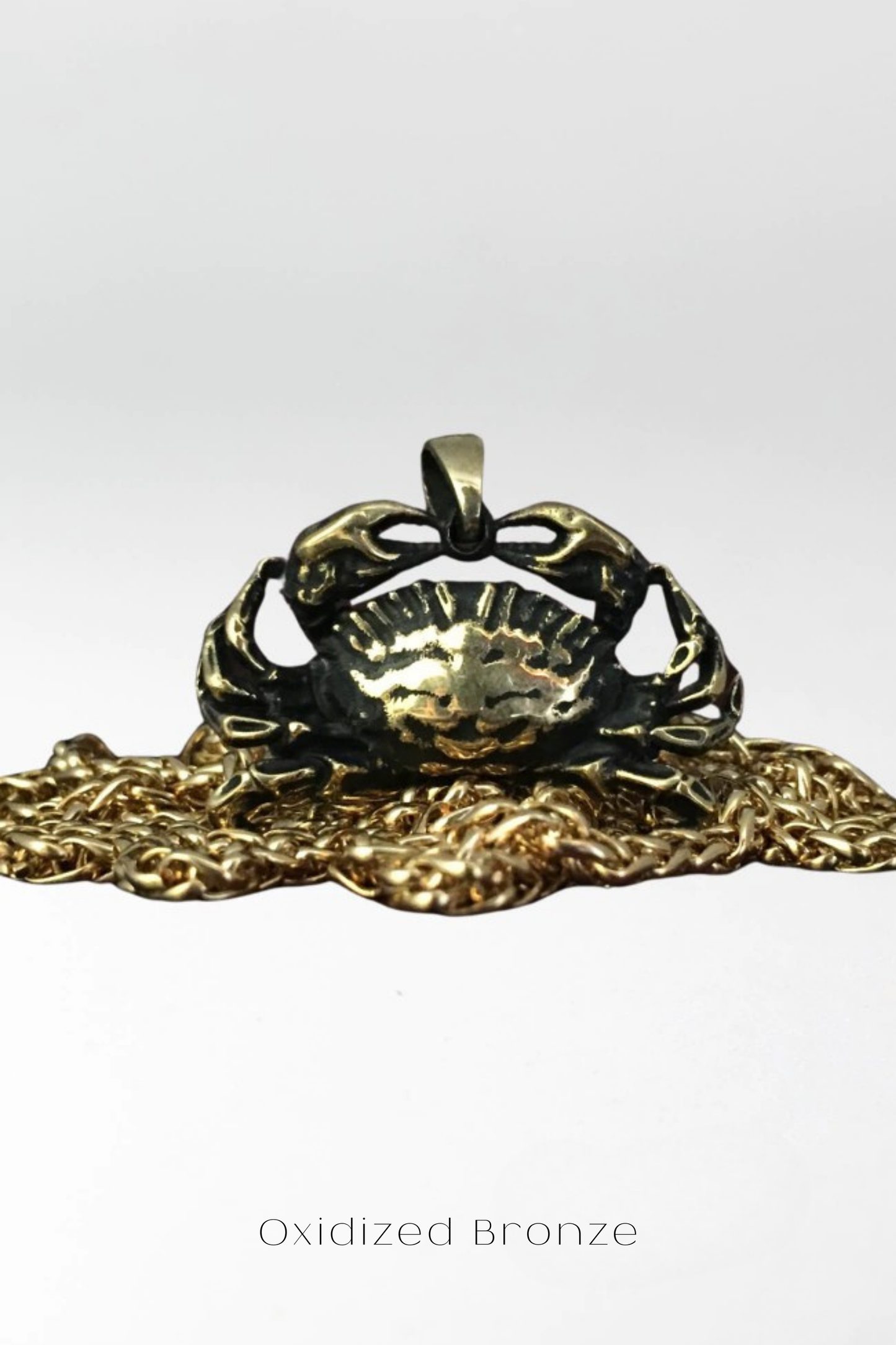 Collar del zodiaco Cáncer: joyería astrológica artesanal en oro de 24 quilates, plata de ley y bronce. 