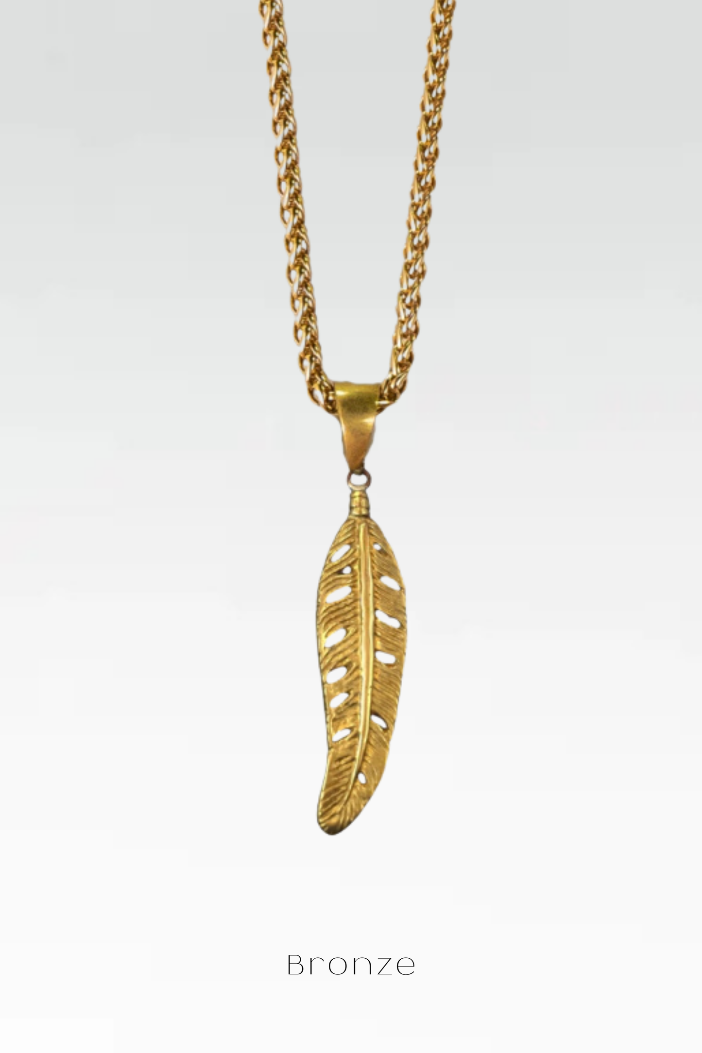 Collar de plumas – Colgante hecho a mano en plata de ley 925, chapado en oro de 24 quilates, bronce y cobre | Regalo simbólico unisex