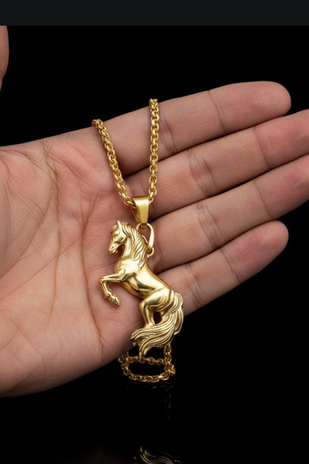 Galloping Horse Necklace | Symbol of Freedom & Dynamic Energy | Handmade in 925 Sterling Silver, 24K Gold Plated, Copper