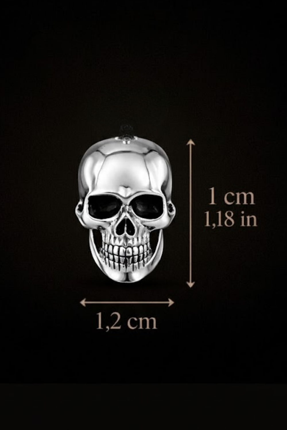Mini Smooth Skull Necklace – Minimalist Bronze & Silver-Plated Finish | Limited Edition