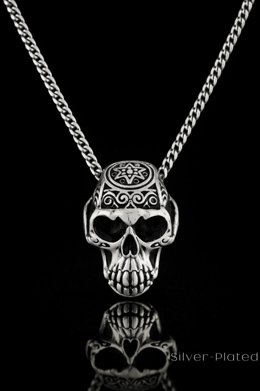 Monkey Skull Necklace – Bronze & Silver-Plated Finish | Limited Edition