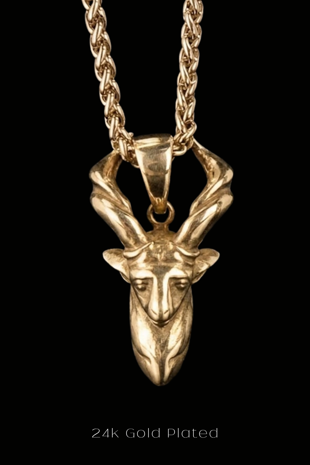 Capricorn Necklace | Symbol of Strength & Success | Astrology Pendant | Handmade in 925 Sterling Silver, 24k Gold Plated, Copper, Bronze