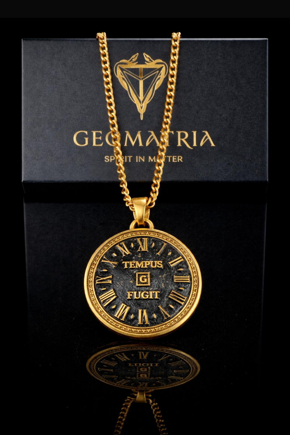 Carpe Diem & Memento Mori Necklace | Amulet of Life, Legacy & Purpose | Handmade 925 Sterling Silver,  24K Gold Plated, Copper