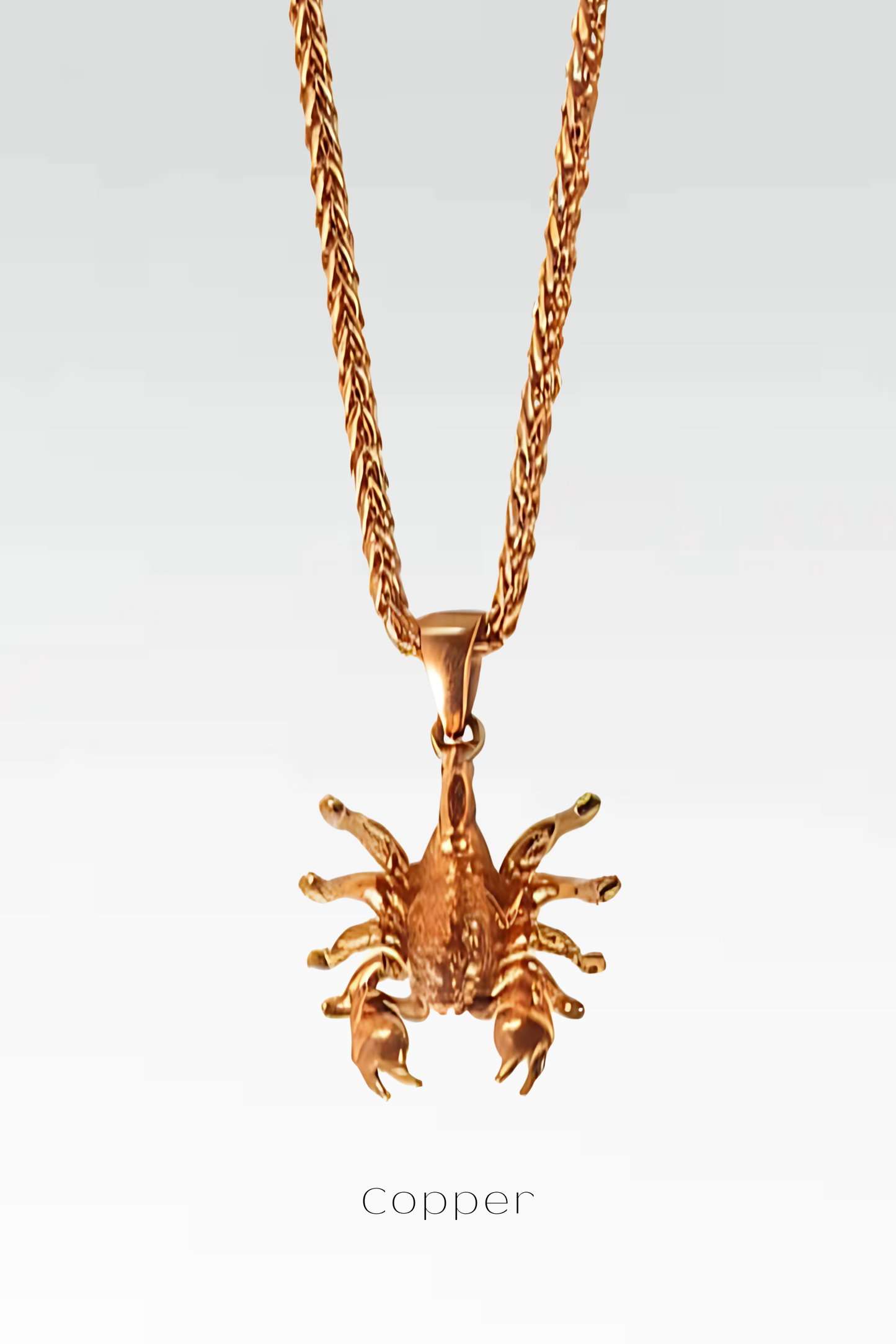 Collar del zodiaco Escorpio: colgante hecho a mano en oro de 24 quilates, bronce y plata de ley. 