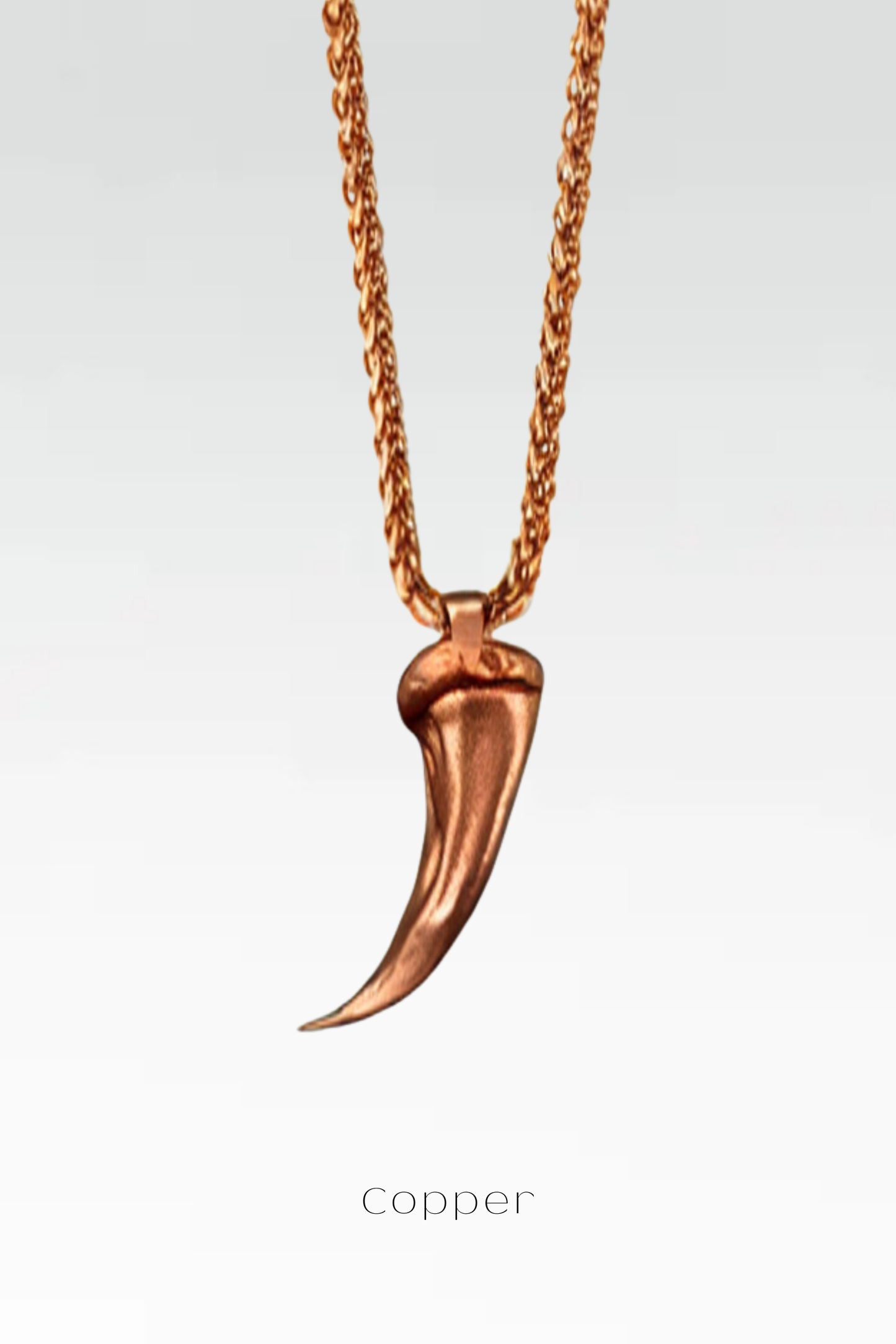 Wolf Claw Large Necklace – Handmade Pendant in Bronze, Sterling Silver, Copper & 24K Gold Plated | Symbol of Strength & Instinct