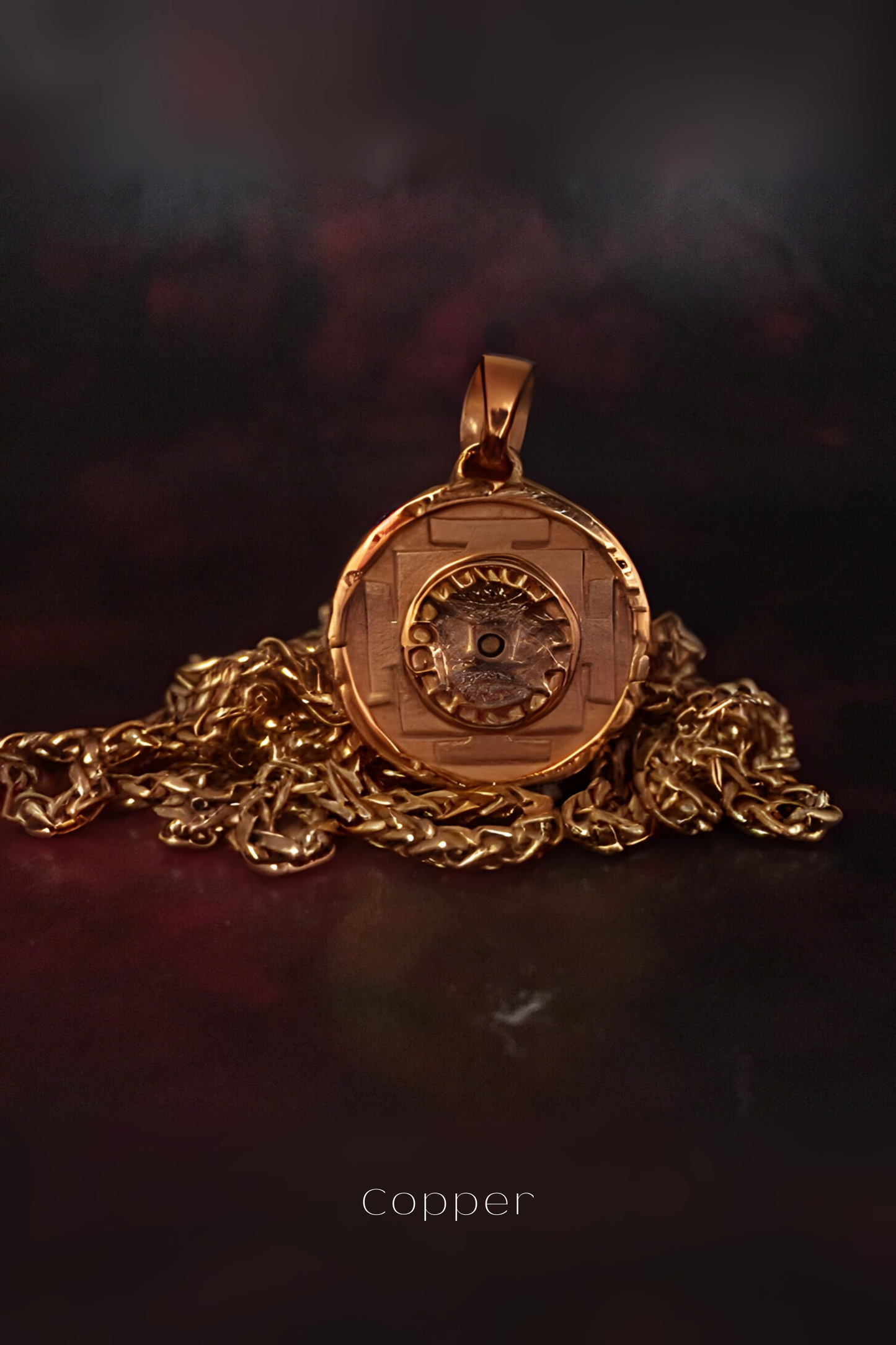 Collar Shiva Yantra, collar personalizable, bronce, plata esterlina, collar de oro de 24 km, collar de mandala, tamaño pequeño
